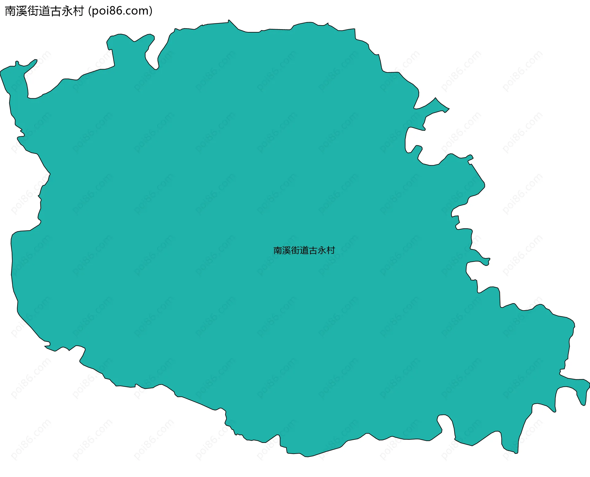 南溪街道古永村边界地图
