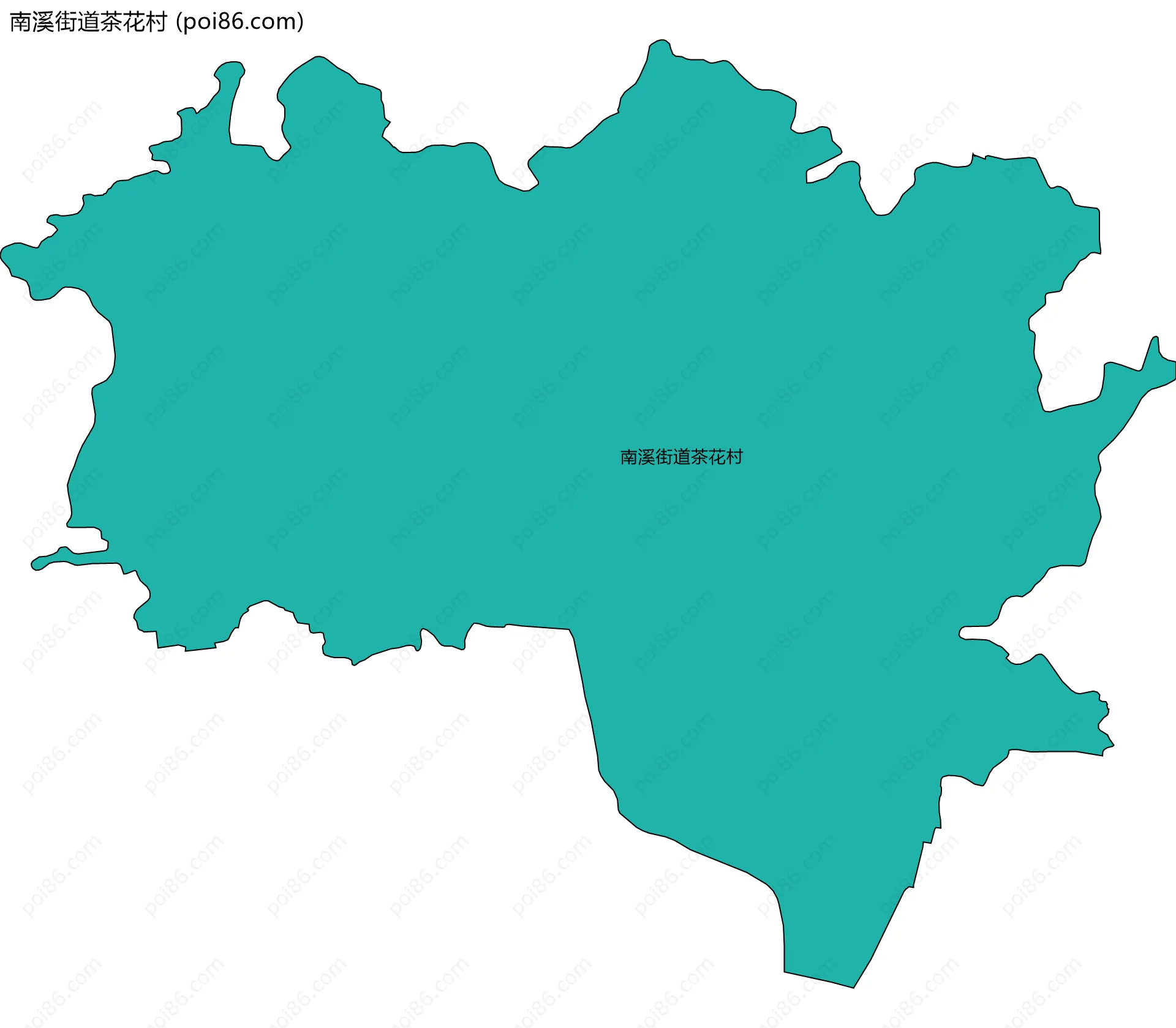 南溪街道茶花村边界地图