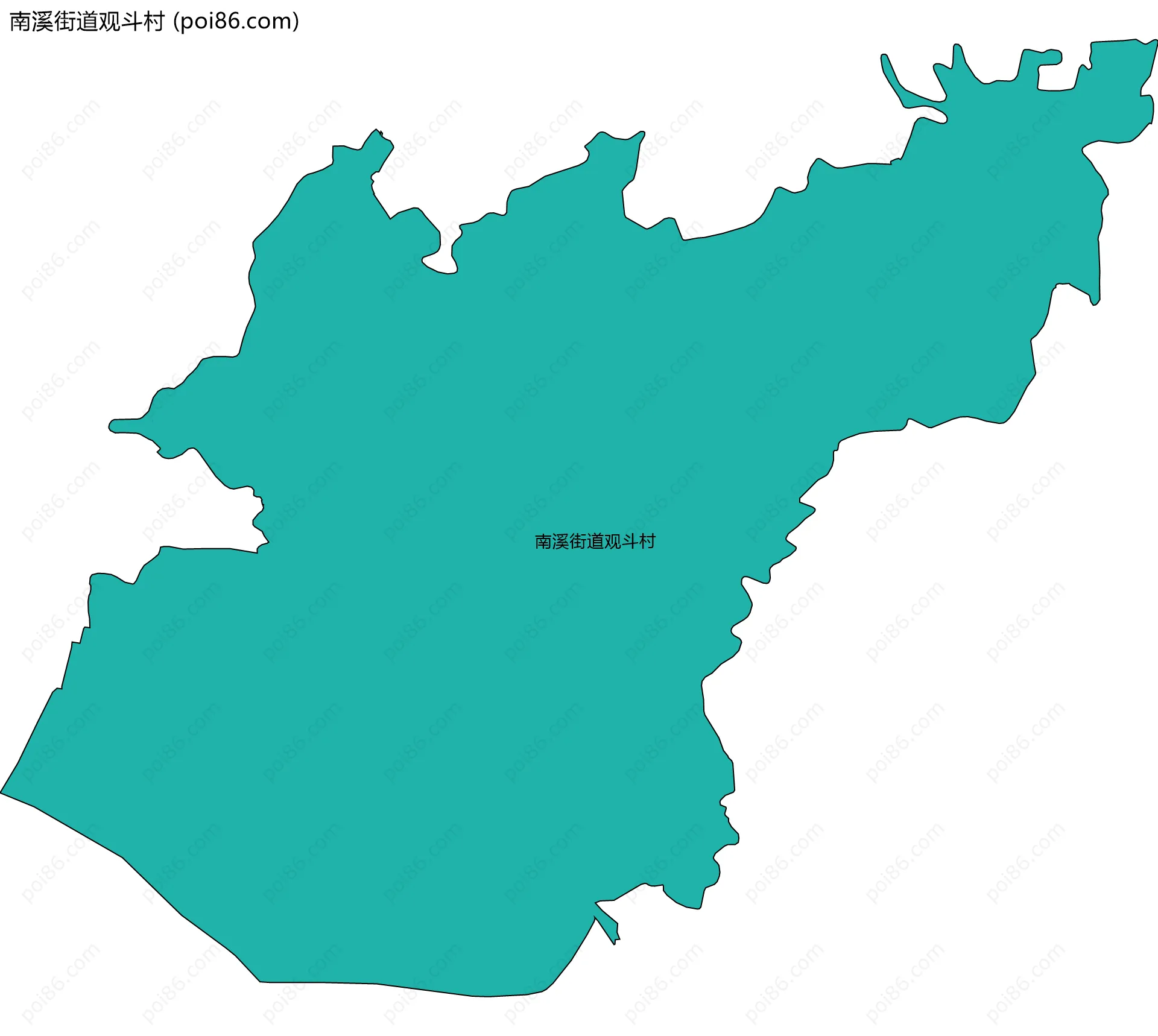 南溪街道观斗村边界地图