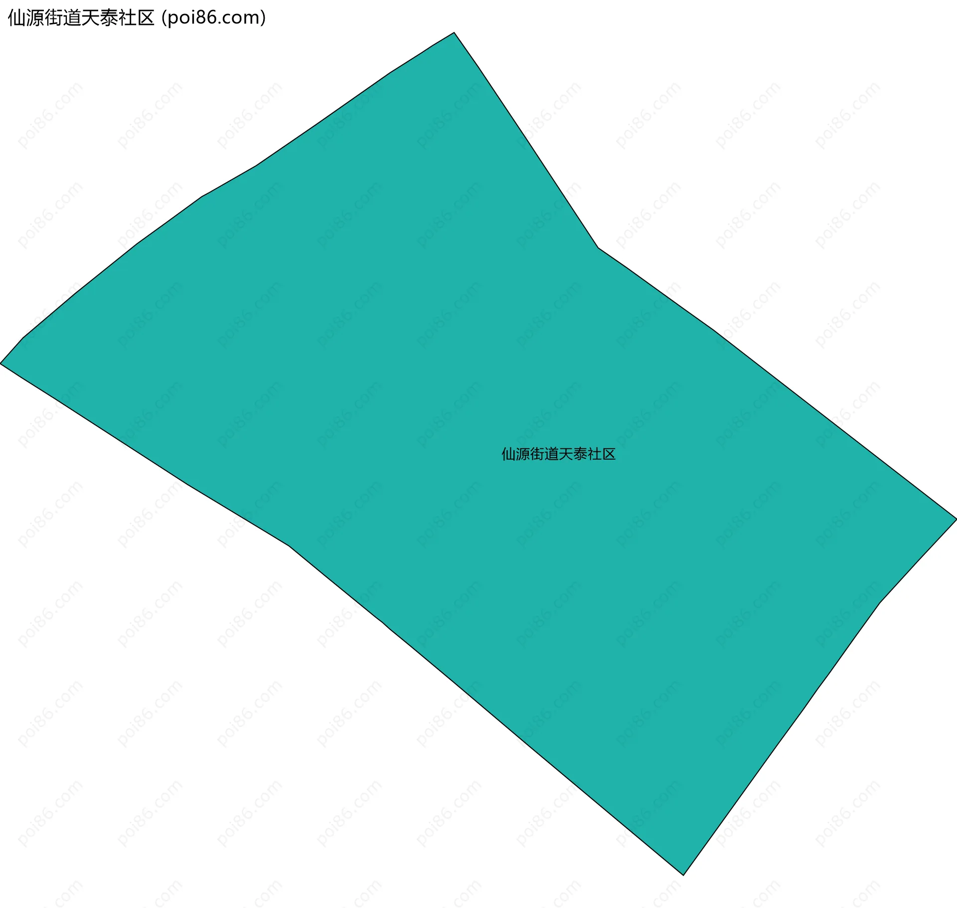 仙源街道天泰社区边界地图