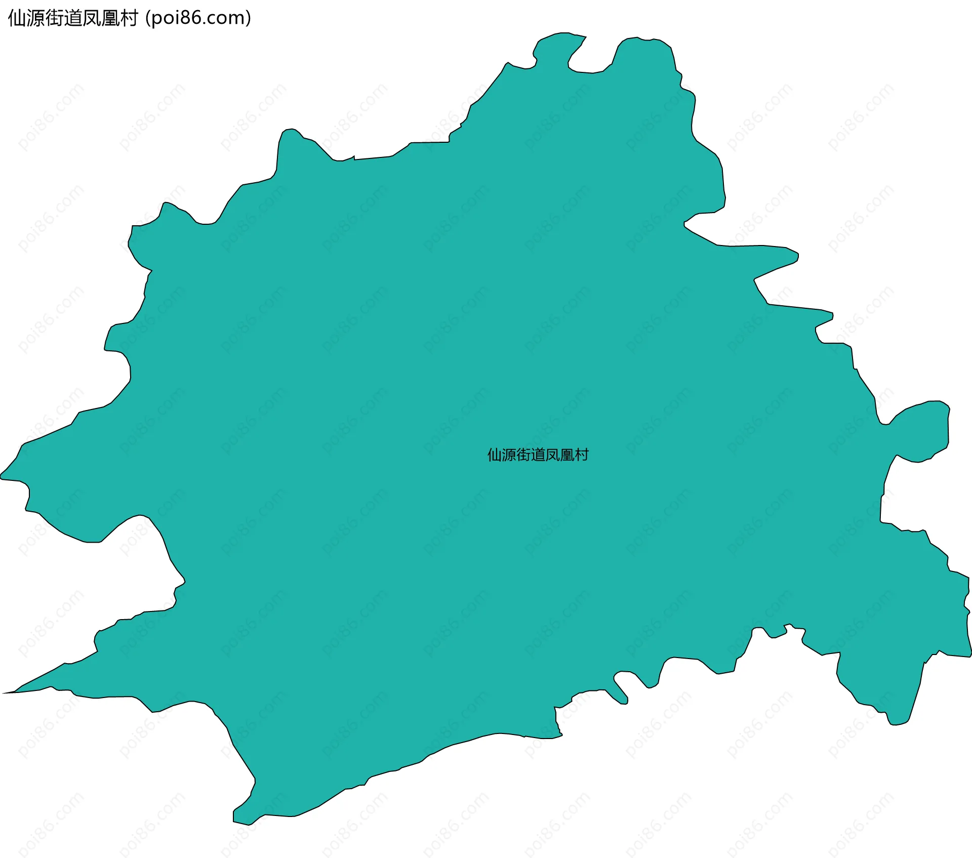 仙源街道凤凰村边界地图