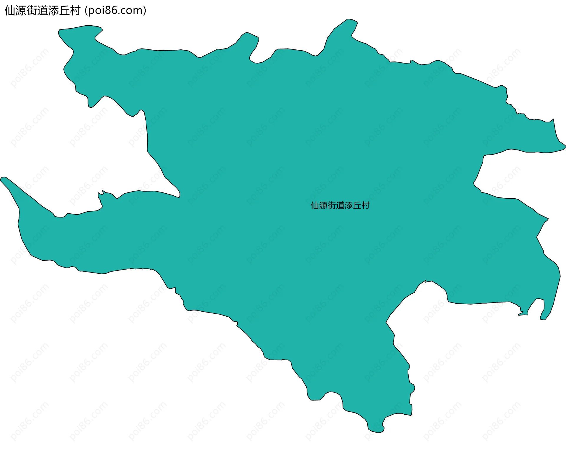 仙源街道添丘村边界地图