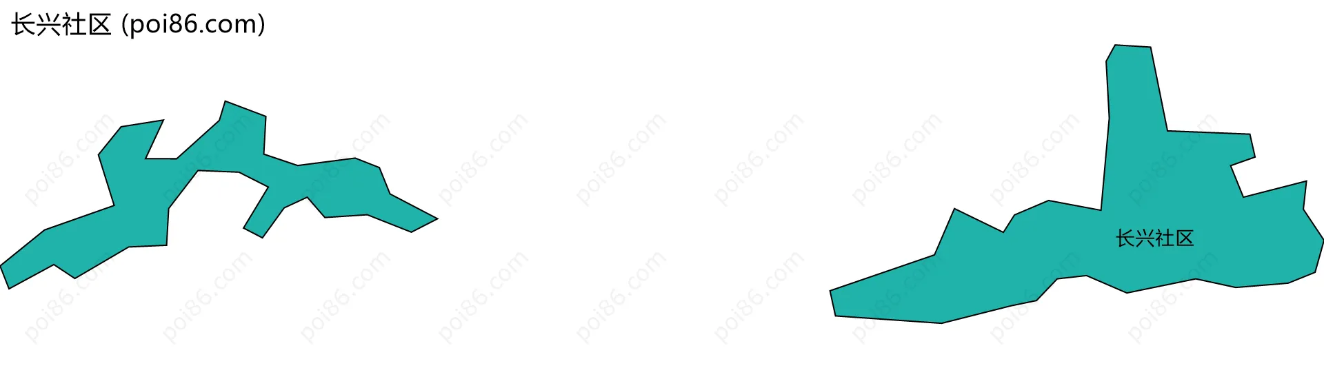 长兴社区边界地图