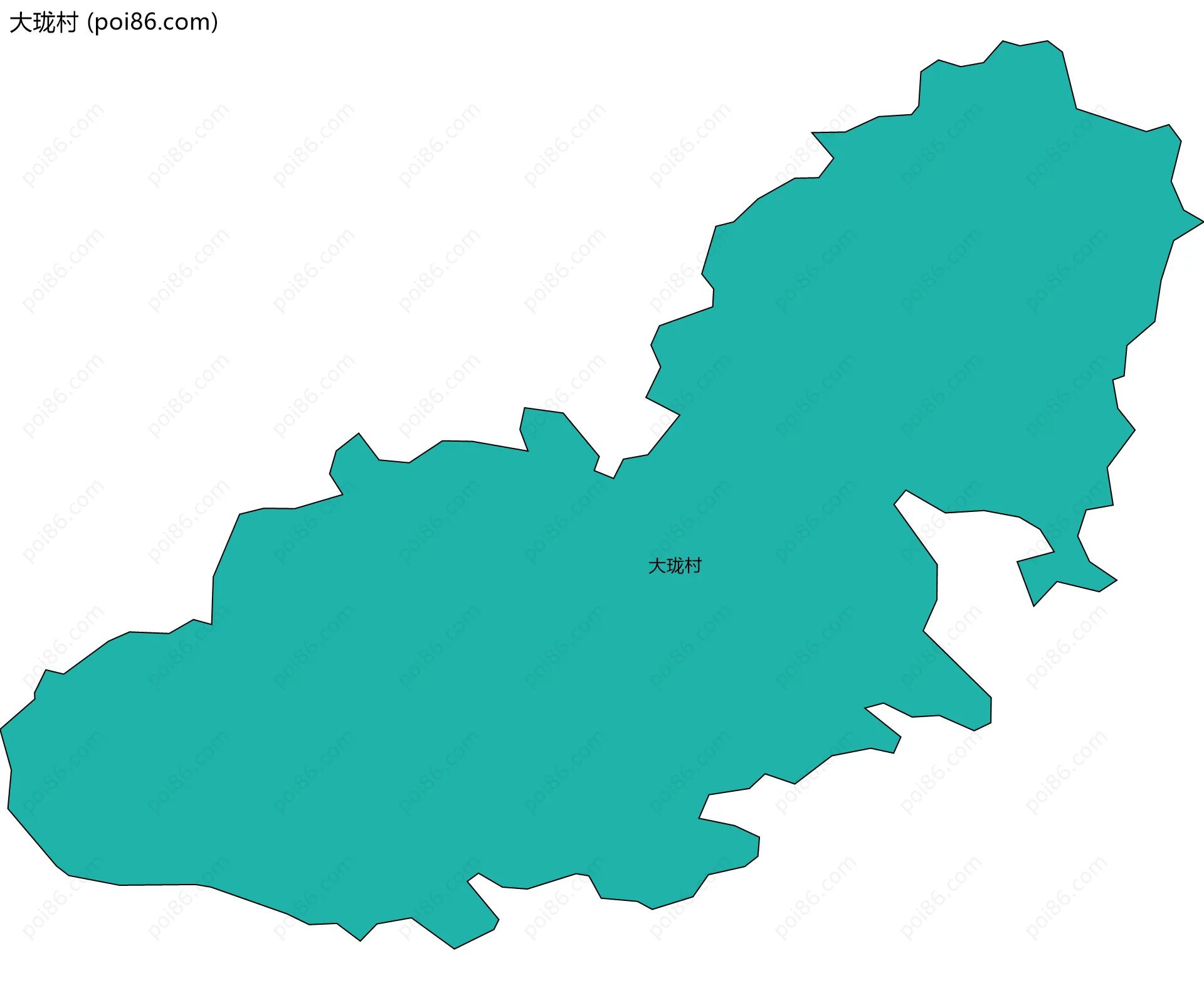 大珑村边界地图