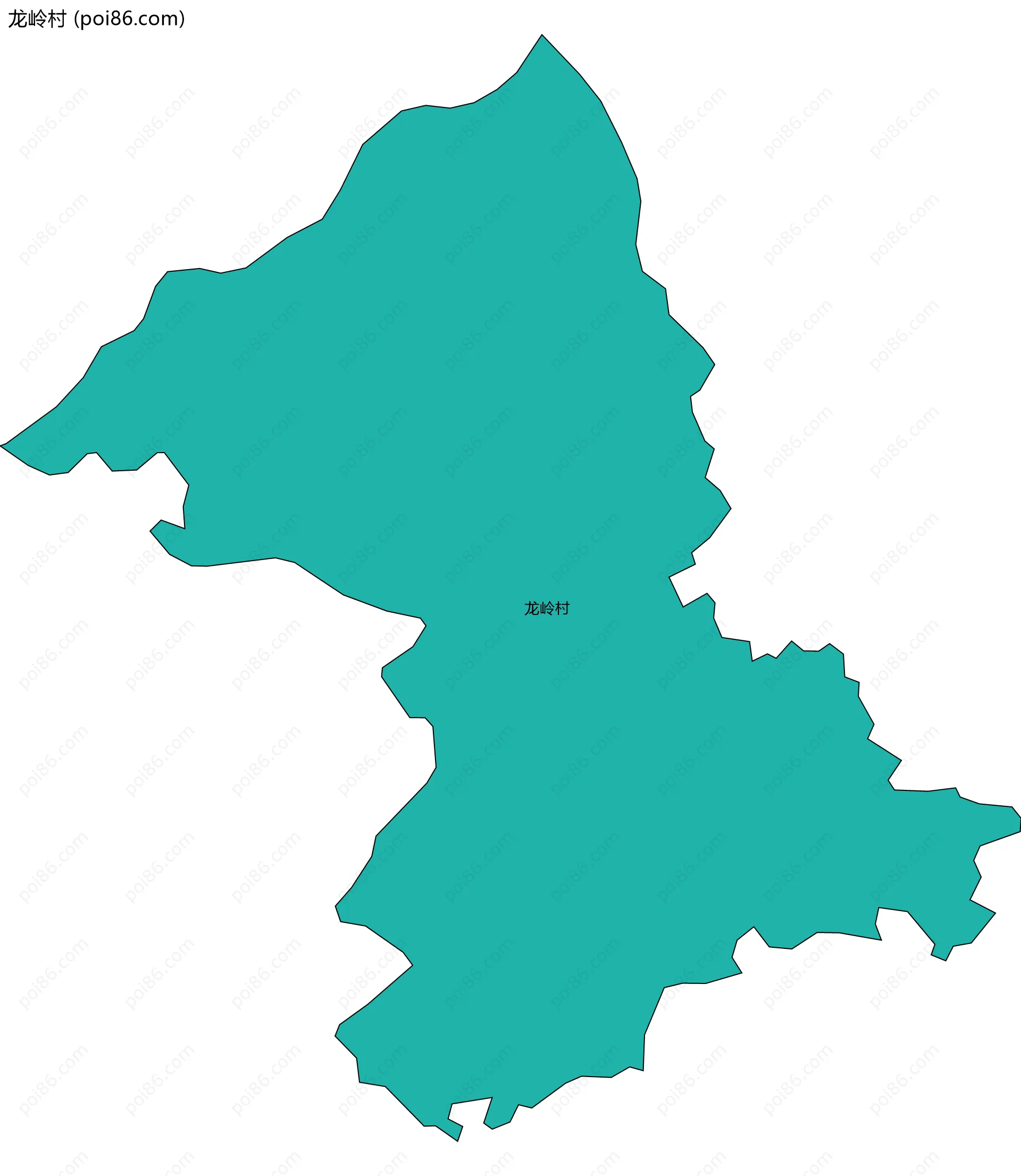 龙岭村边界地图