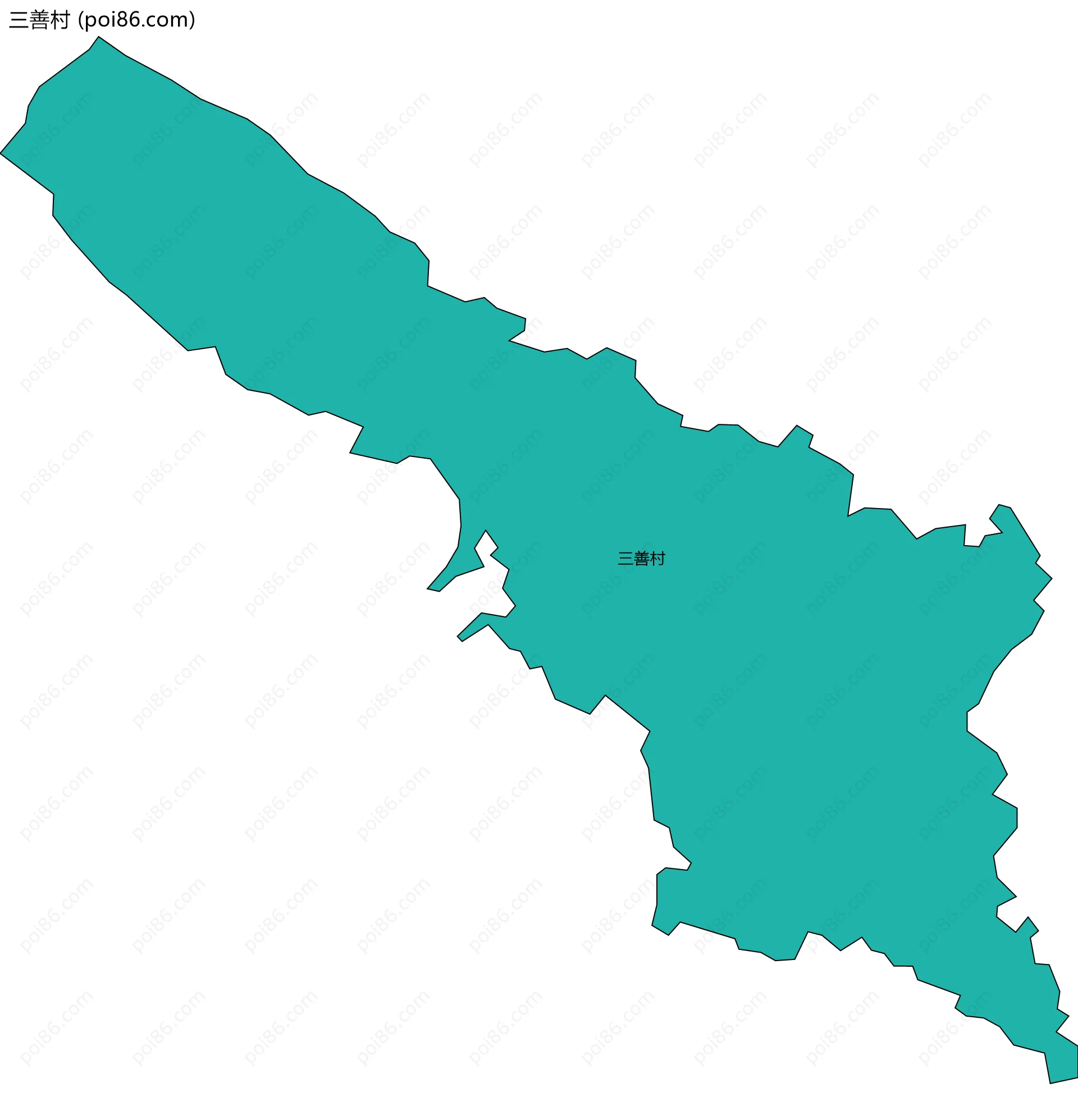三善村边界地图