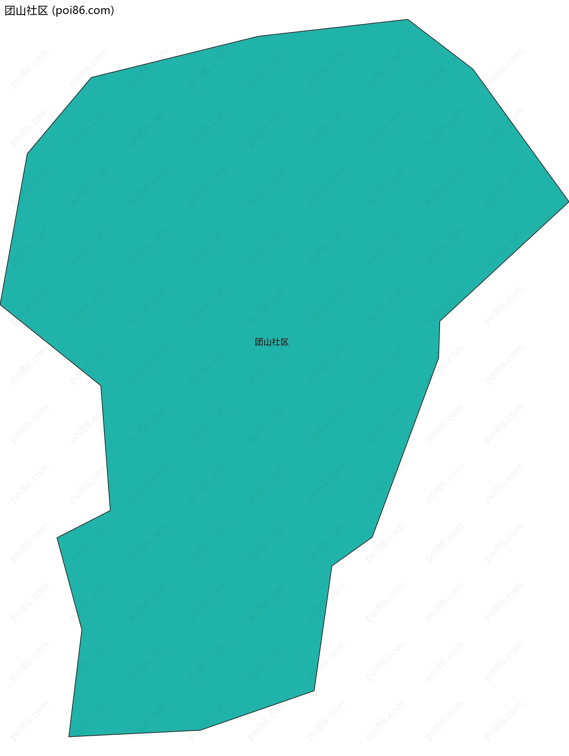 团山社区边界地图