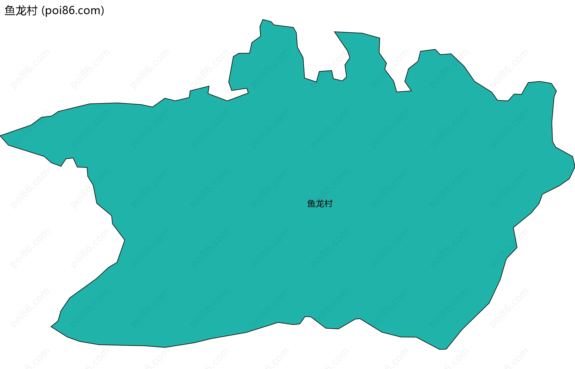 鱼龙村边界地图