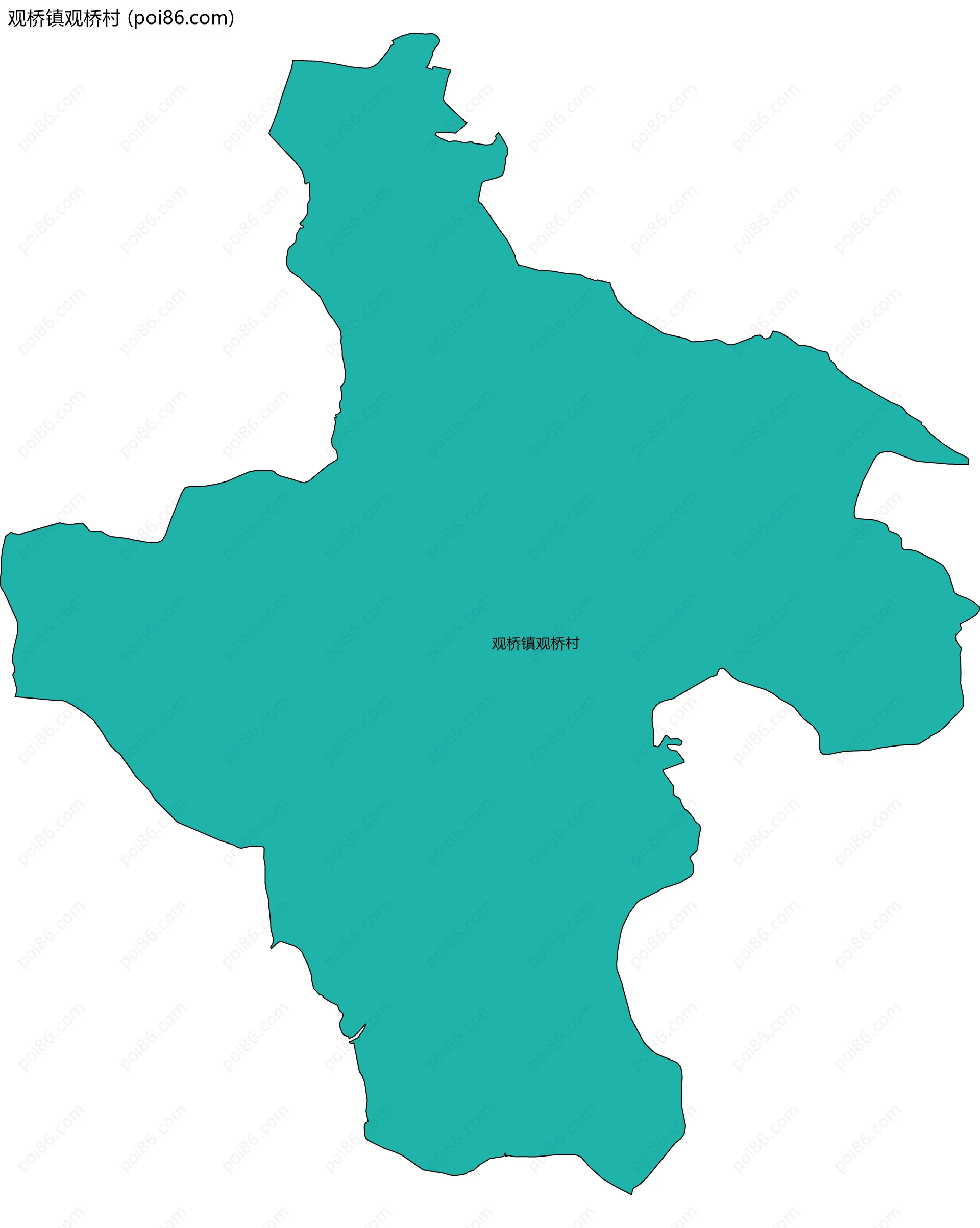 观桥镇观桥村边界地图