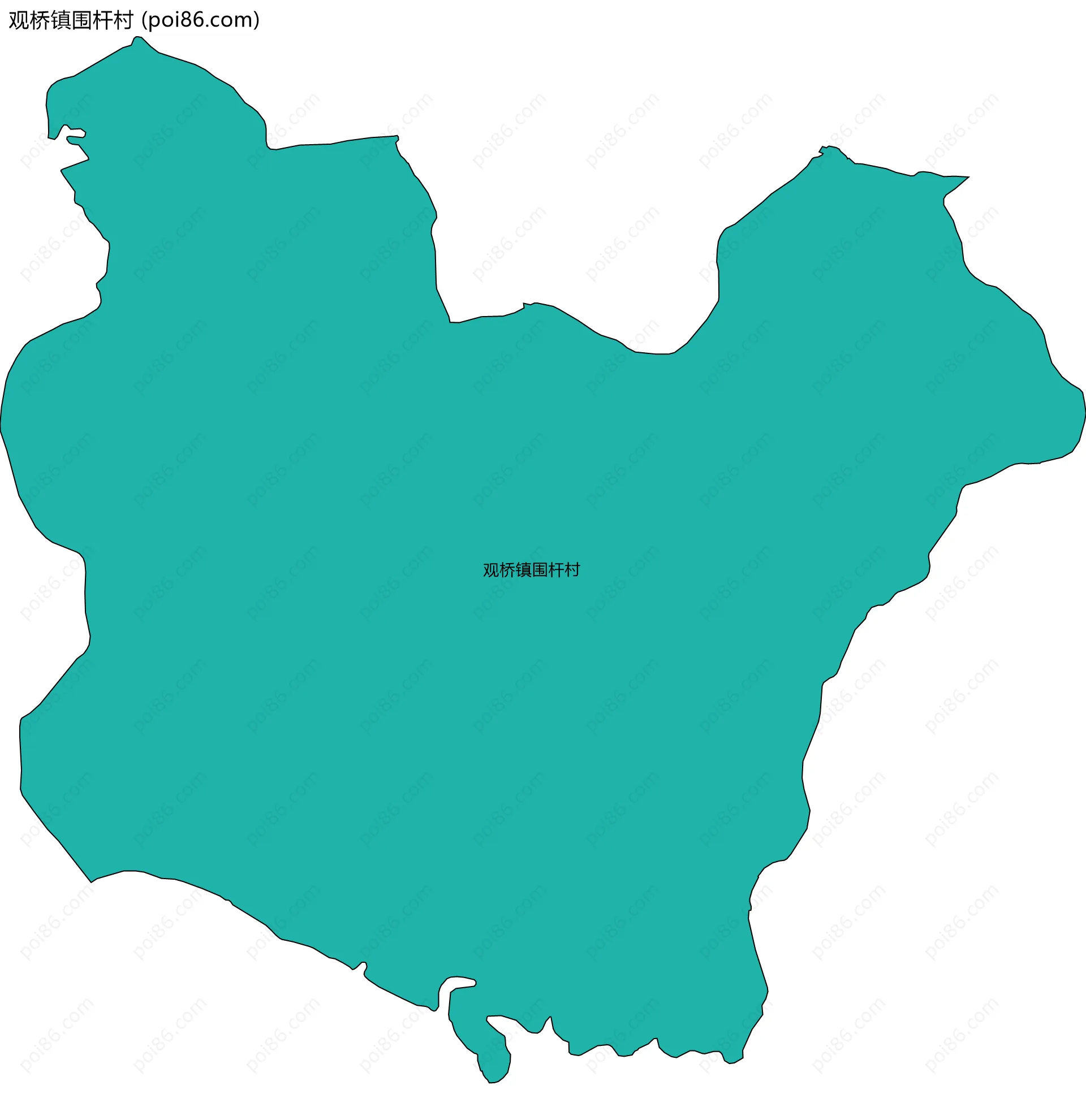 观桥镇围杆村边界地图