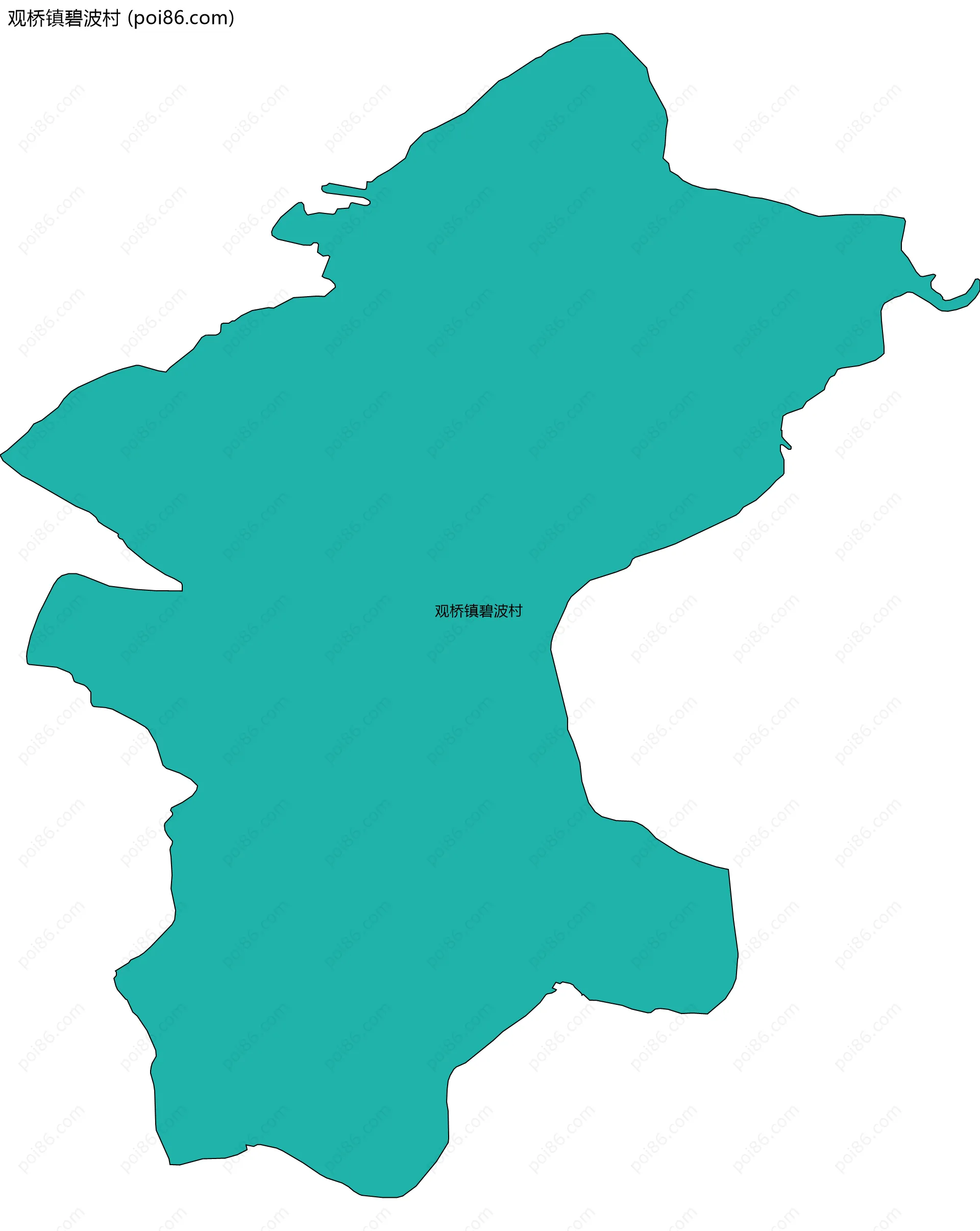 观桥镇碧波村边界地图