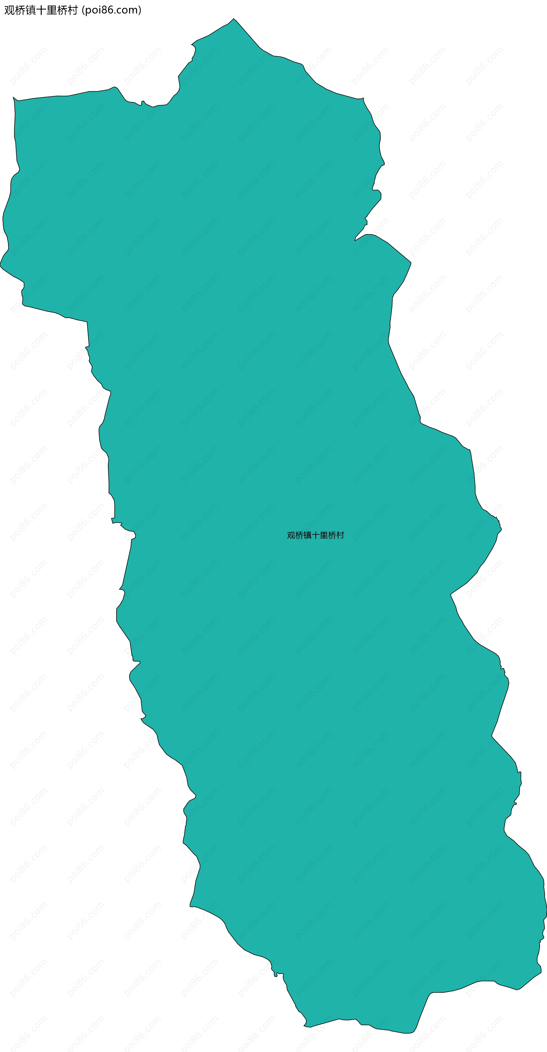 观桥镇十里桥村边界地图
