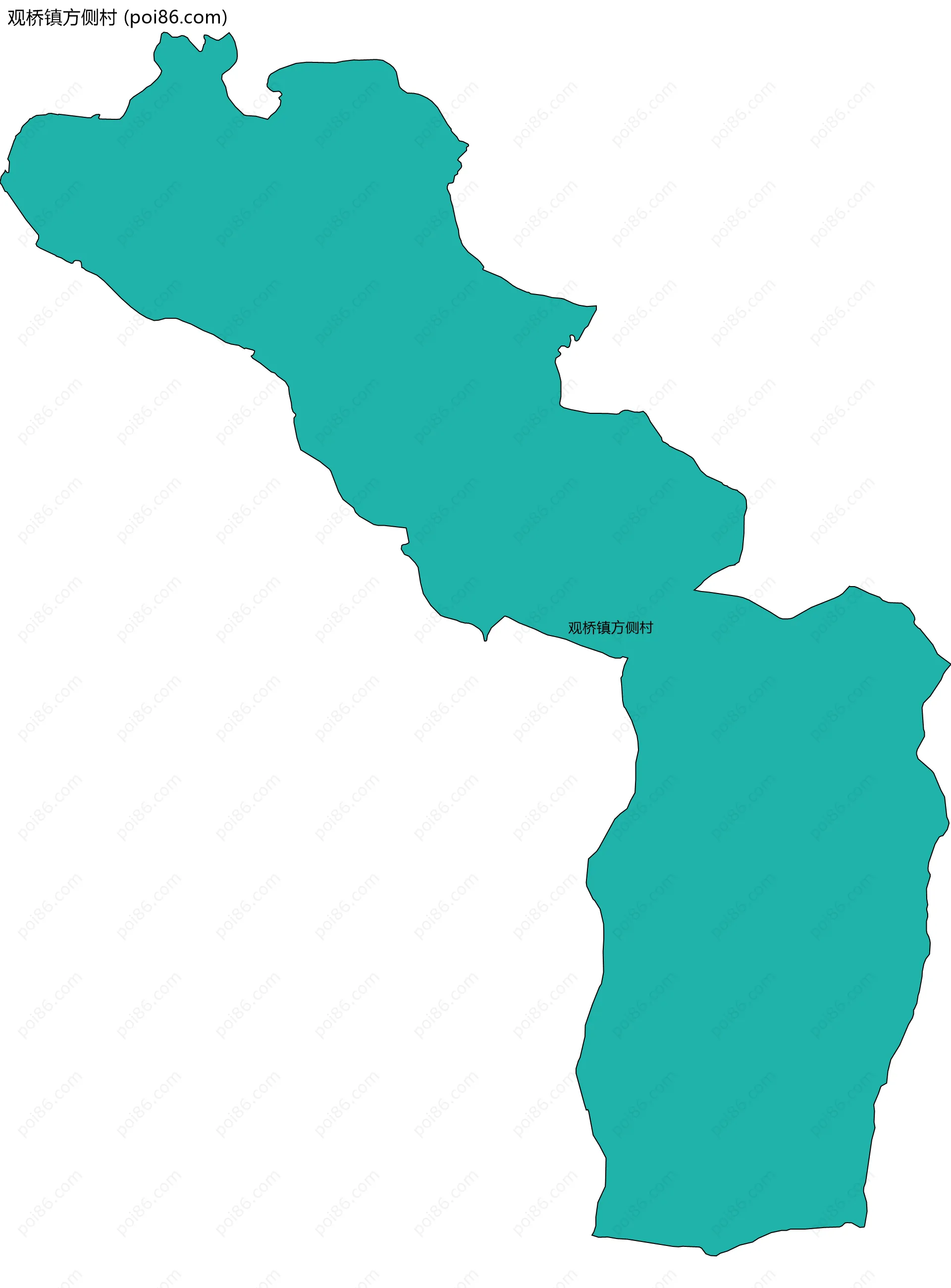 观桥镇方侧村边界地图