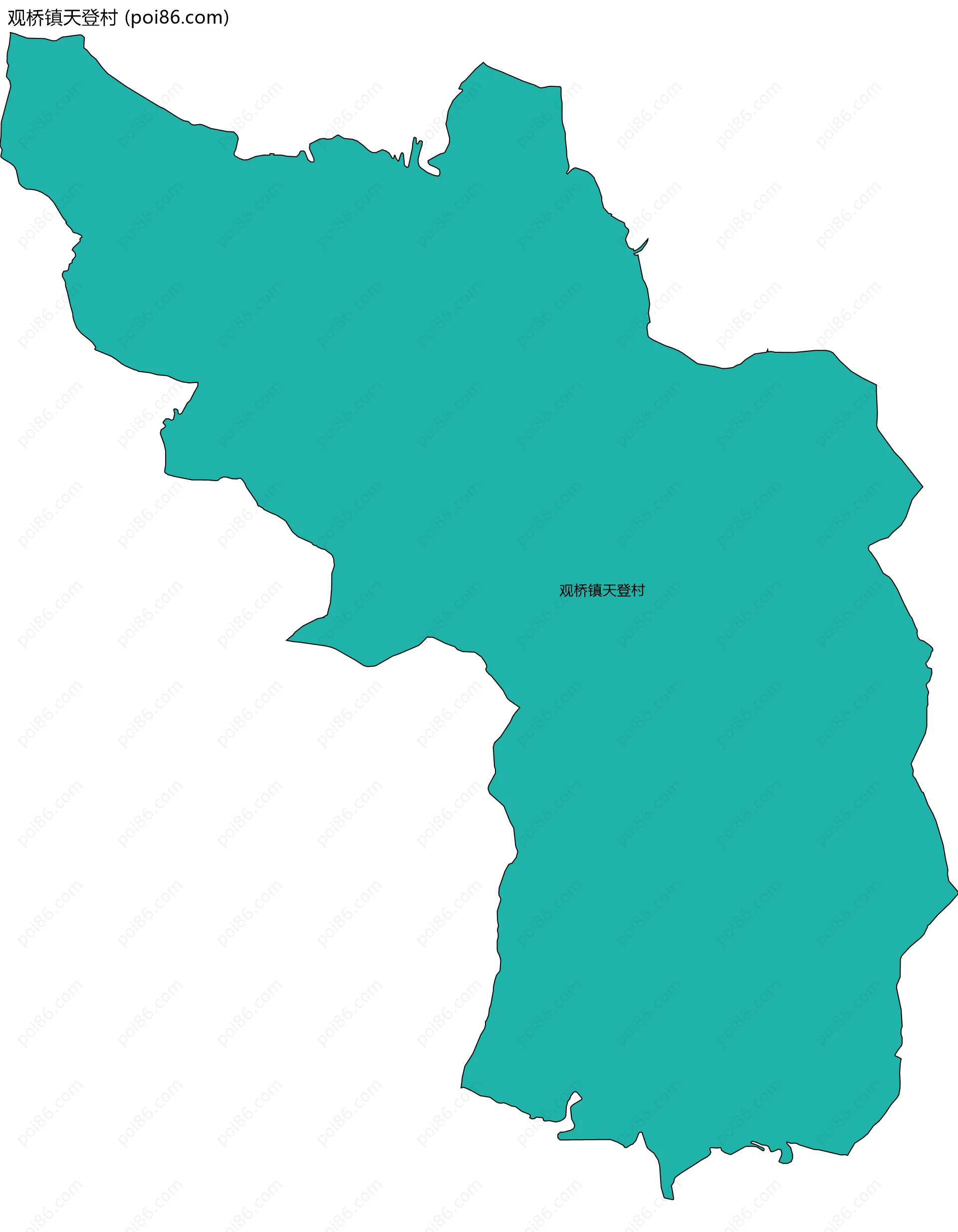 观桥镇天登村边界地图