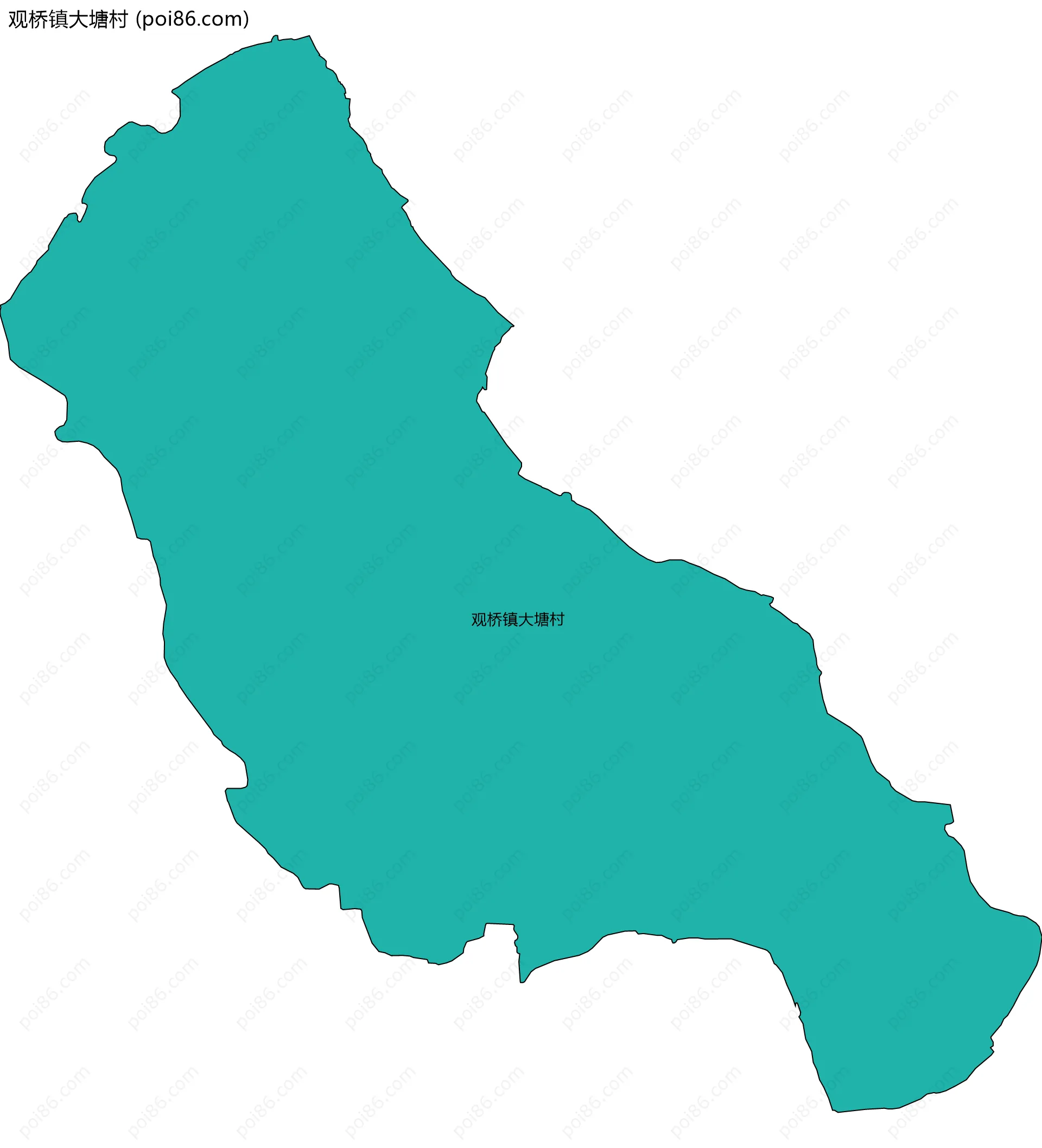 观桥镇大塘村边界地图