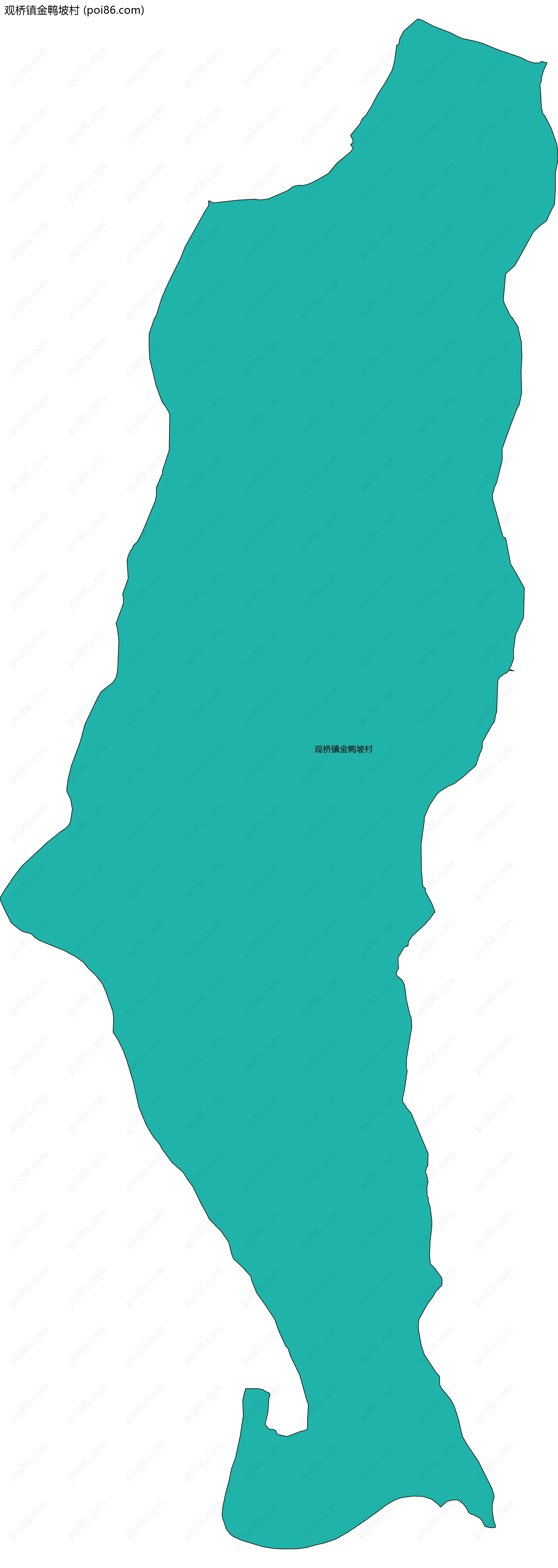 观桥镇金鸭坡村边界地图