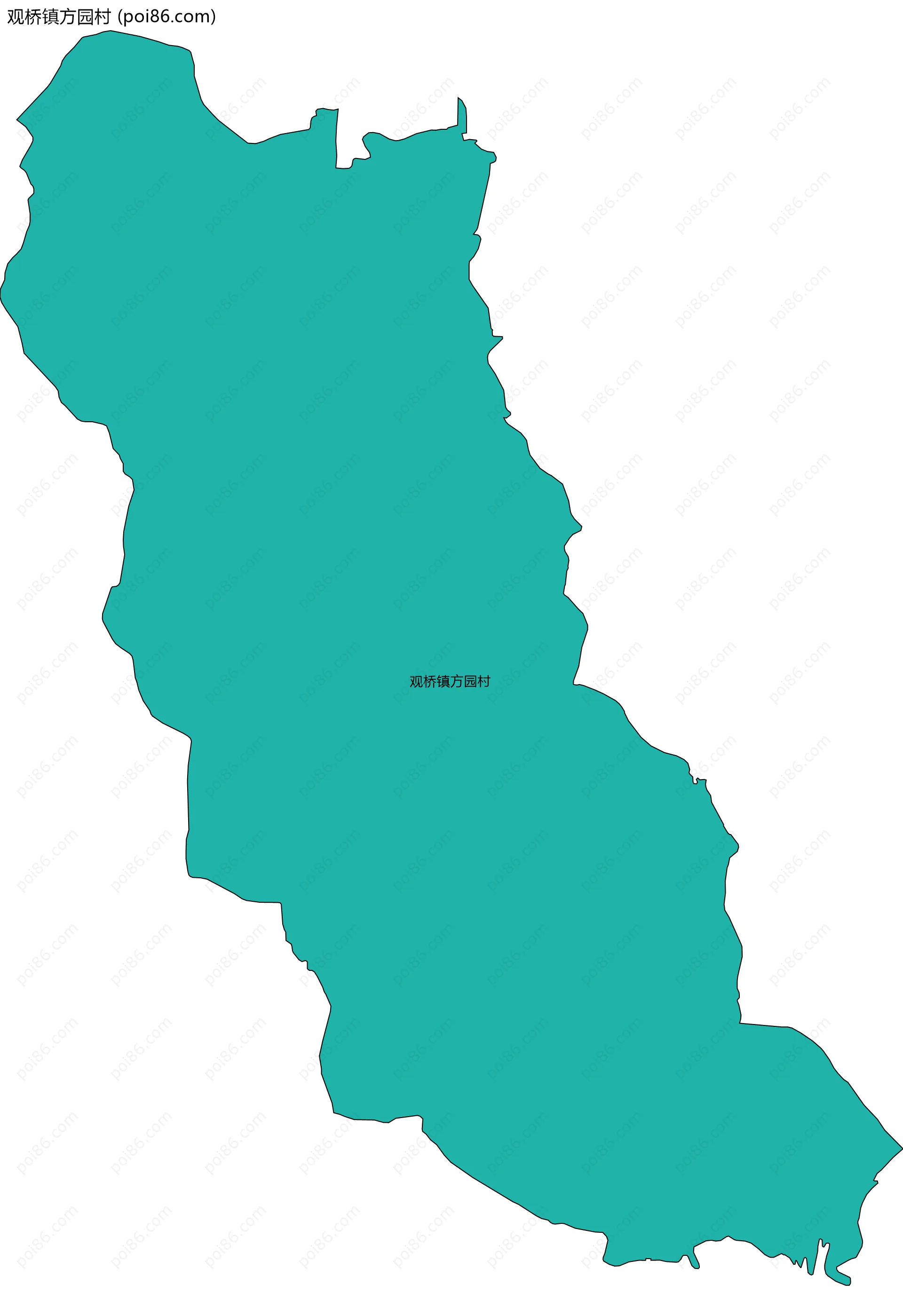 观桥镇方园村边界地图