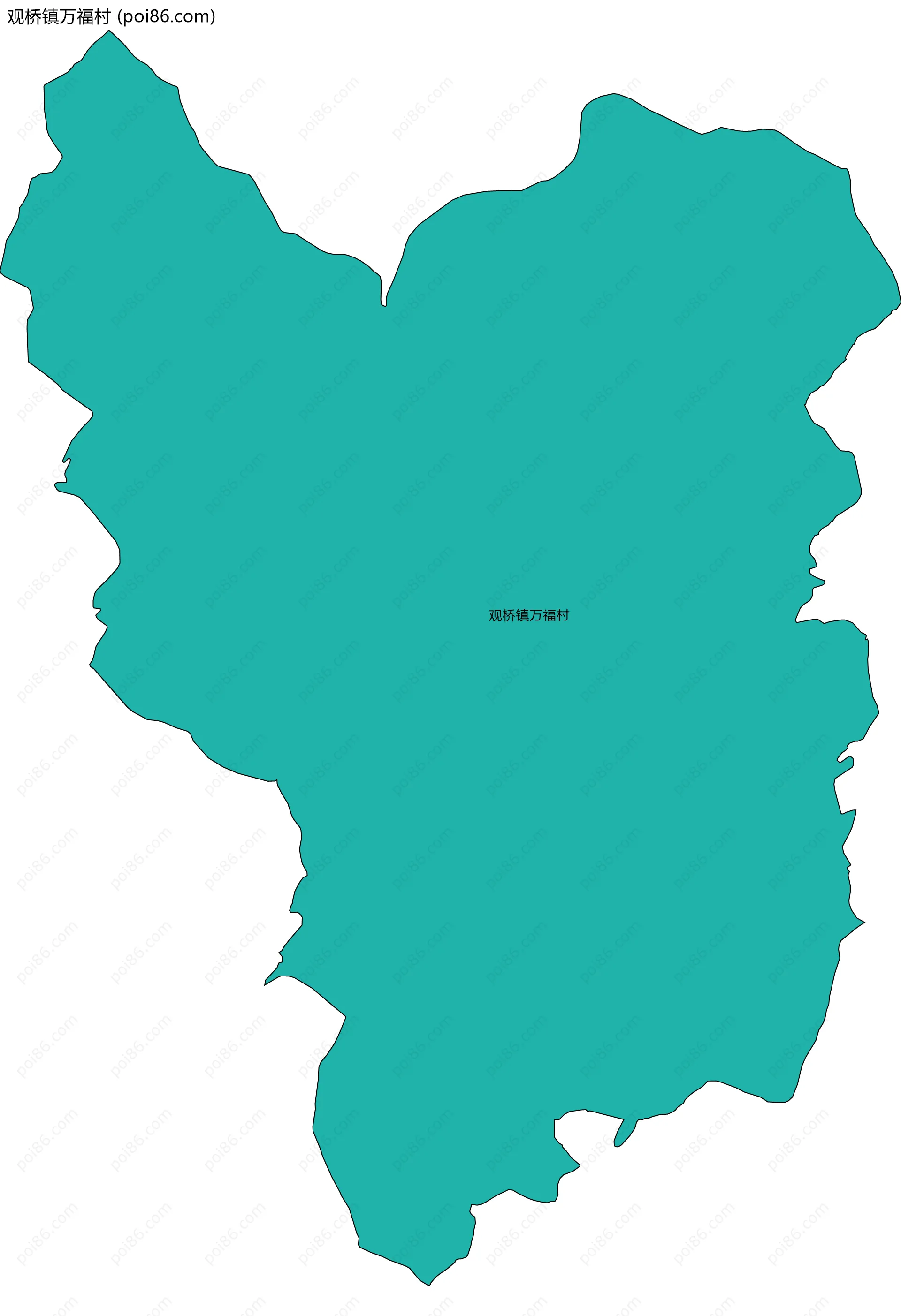 观桥镇万福村边界地图