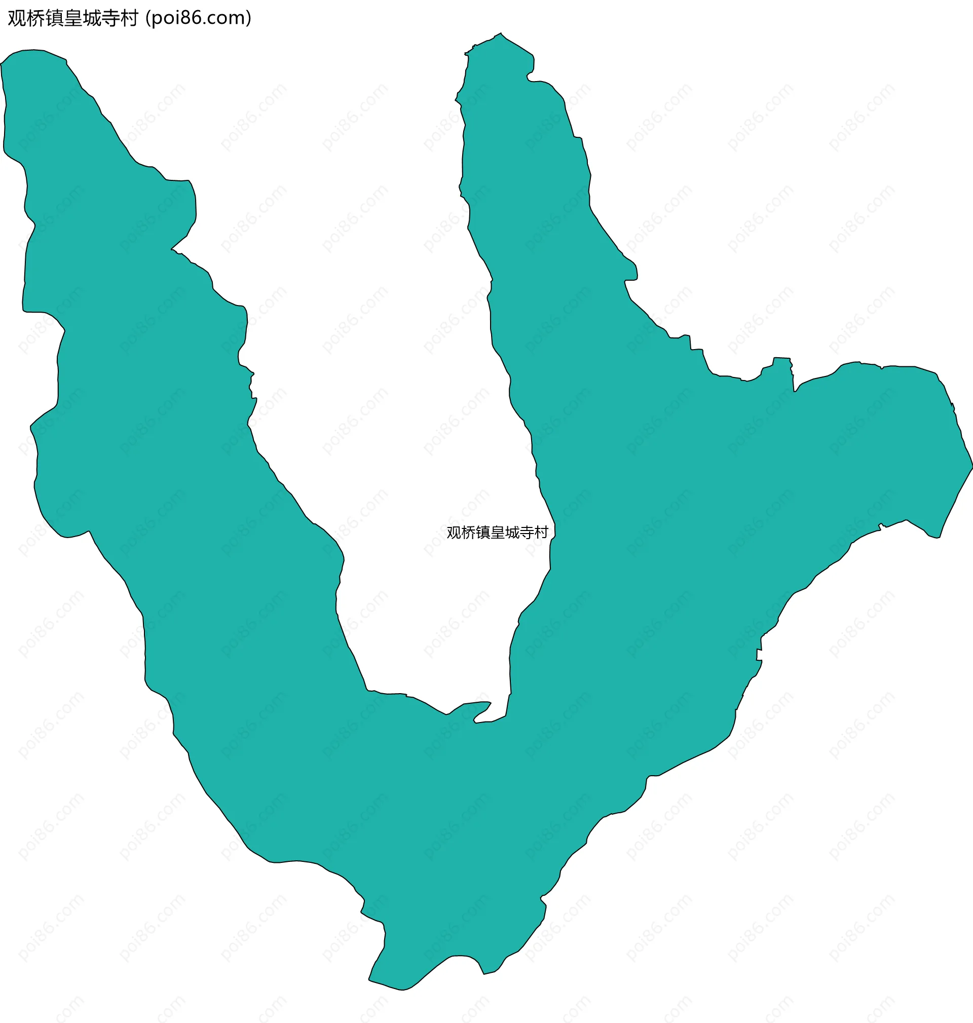 观桥镇皇城寺村边界地图