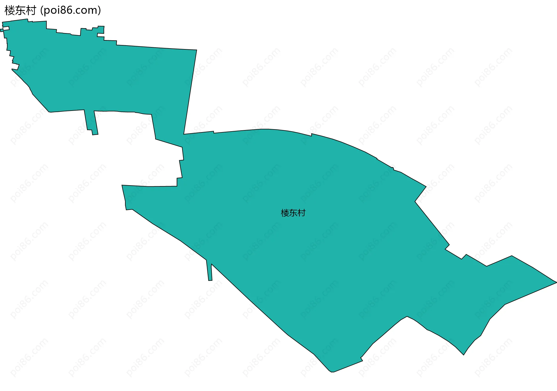 楼东村边界地图