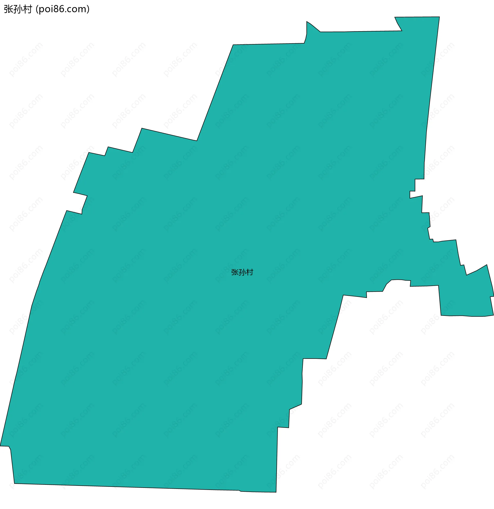 张孙村边界地图