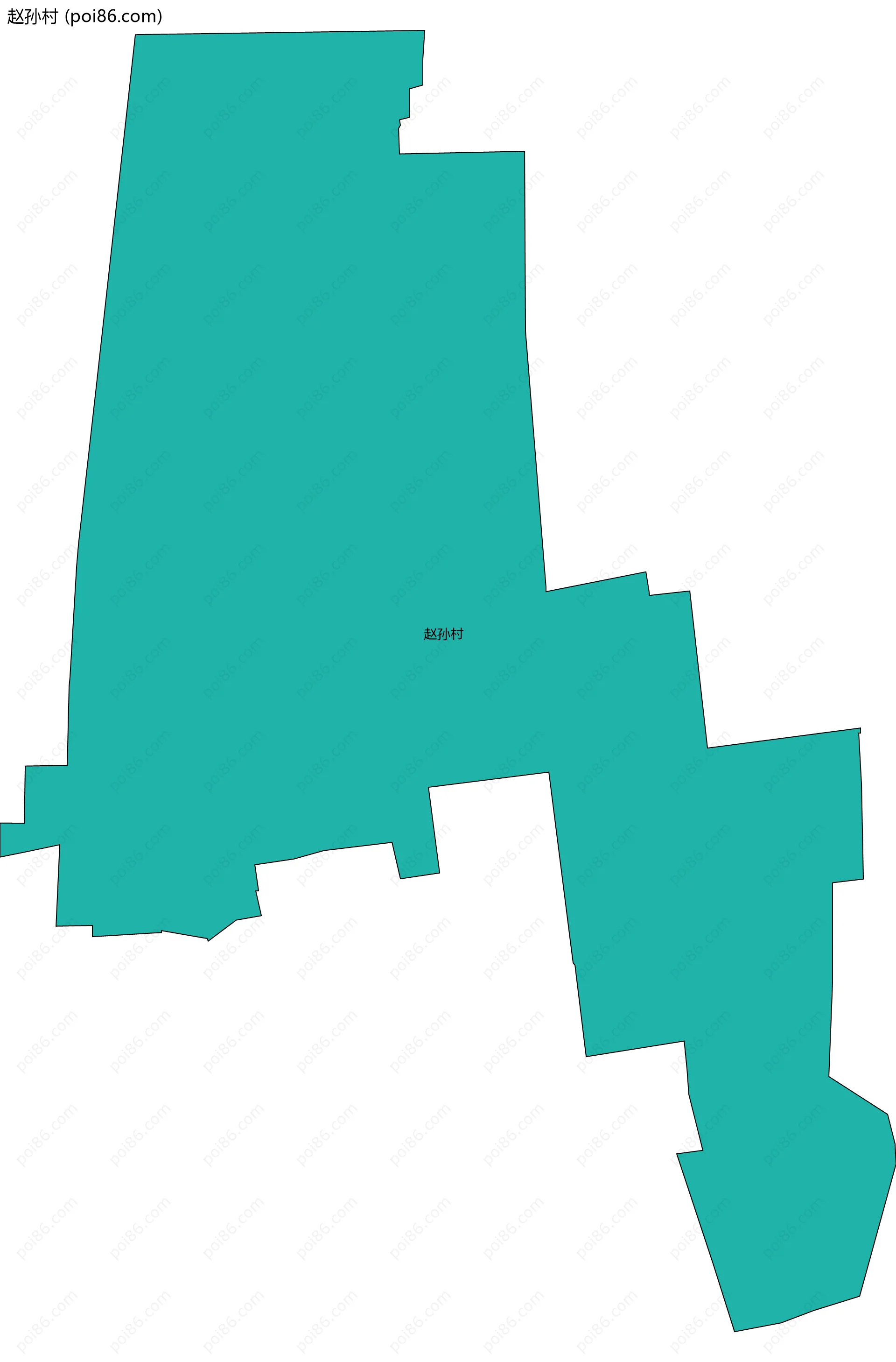 赵孙村边界地图