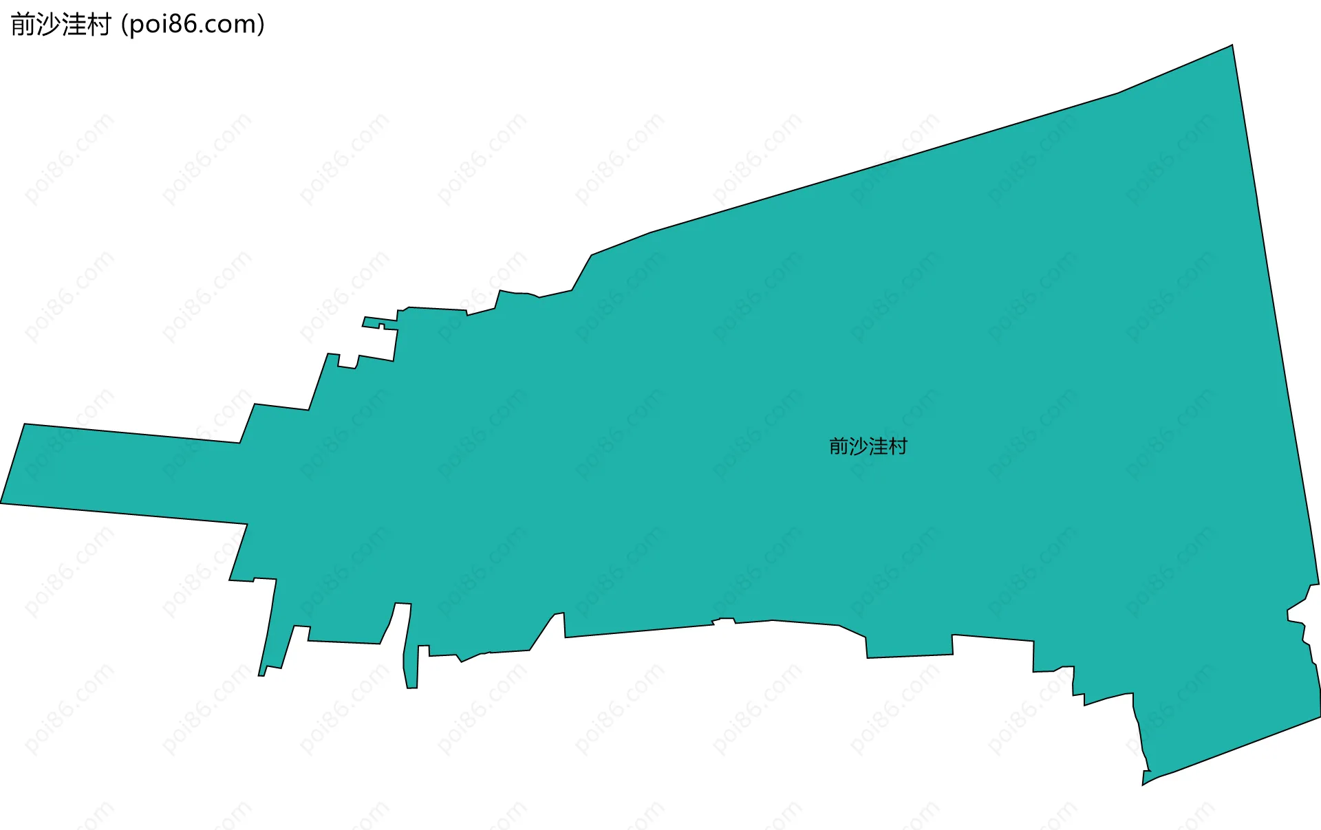 前沙洼村边界地图