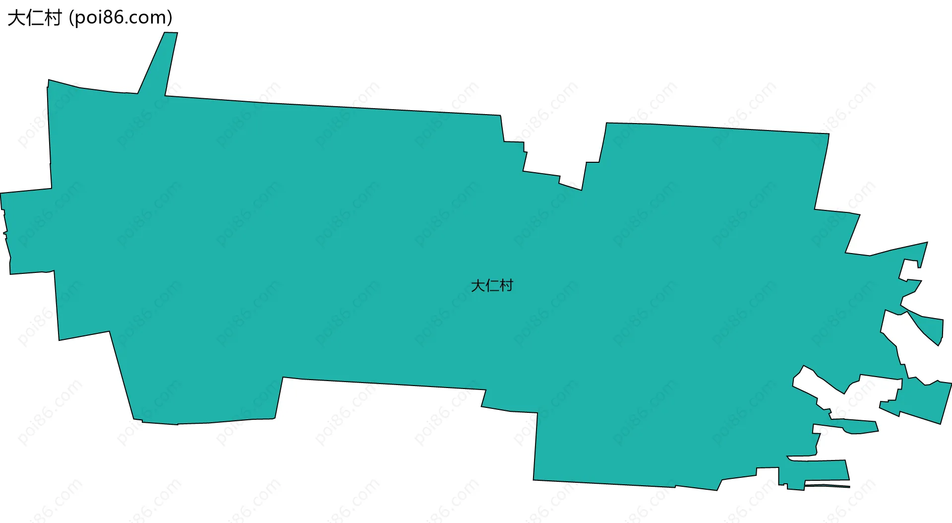大仁村边界地图