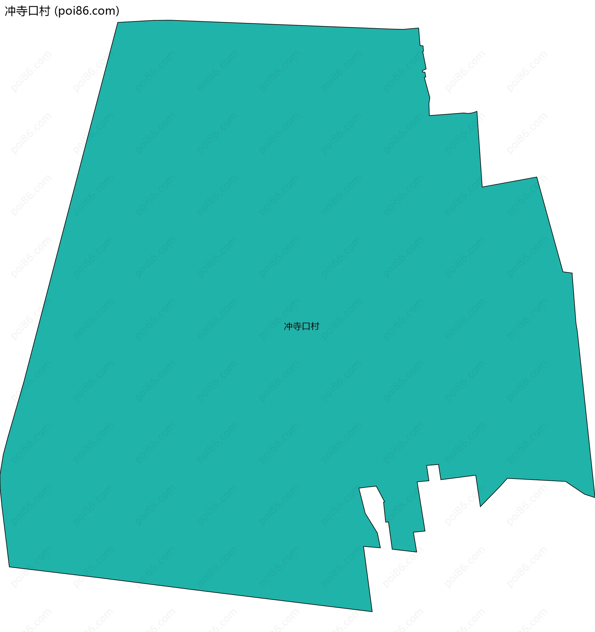 冲寺口村边界地图