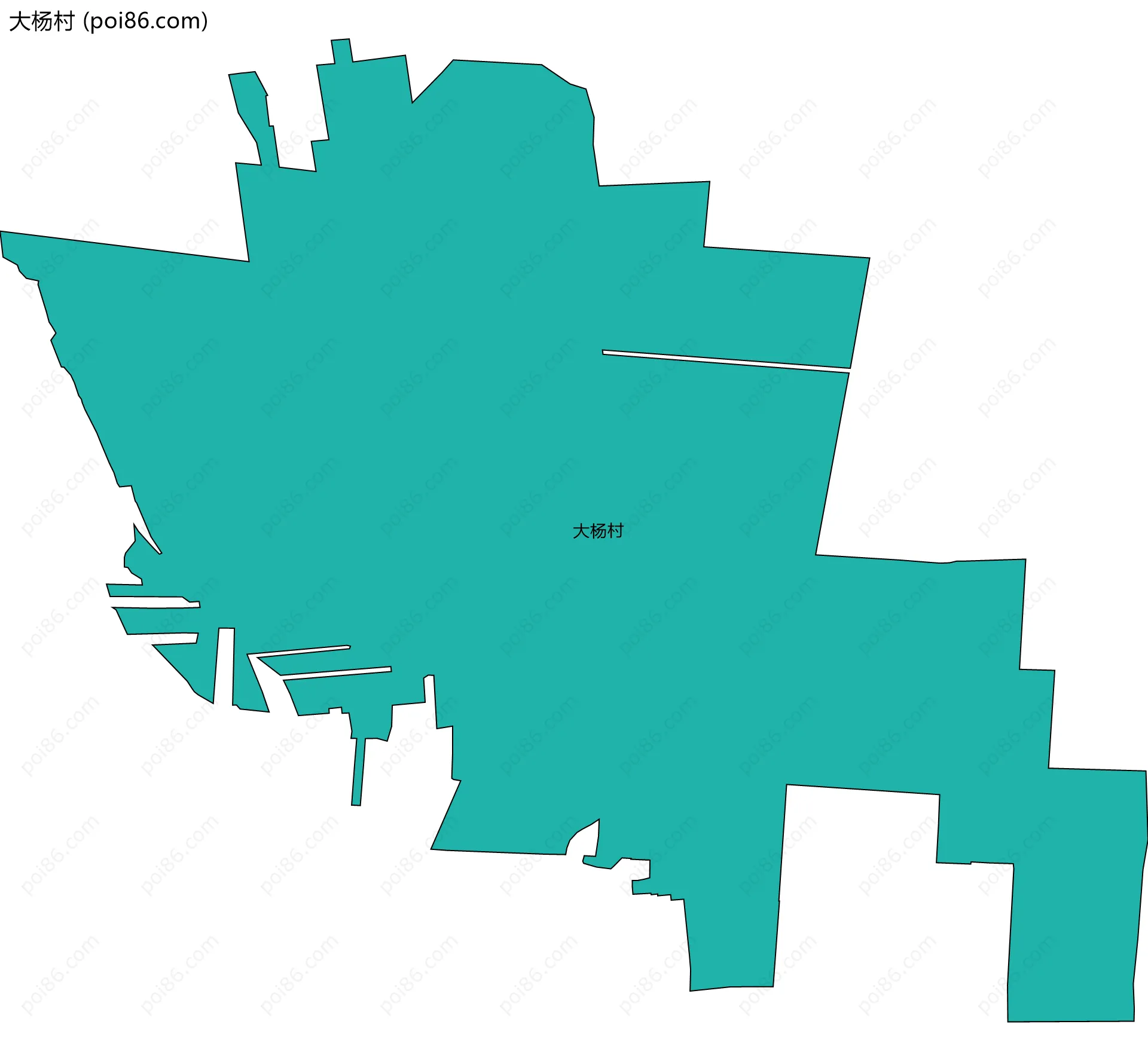 大杨村边界地图