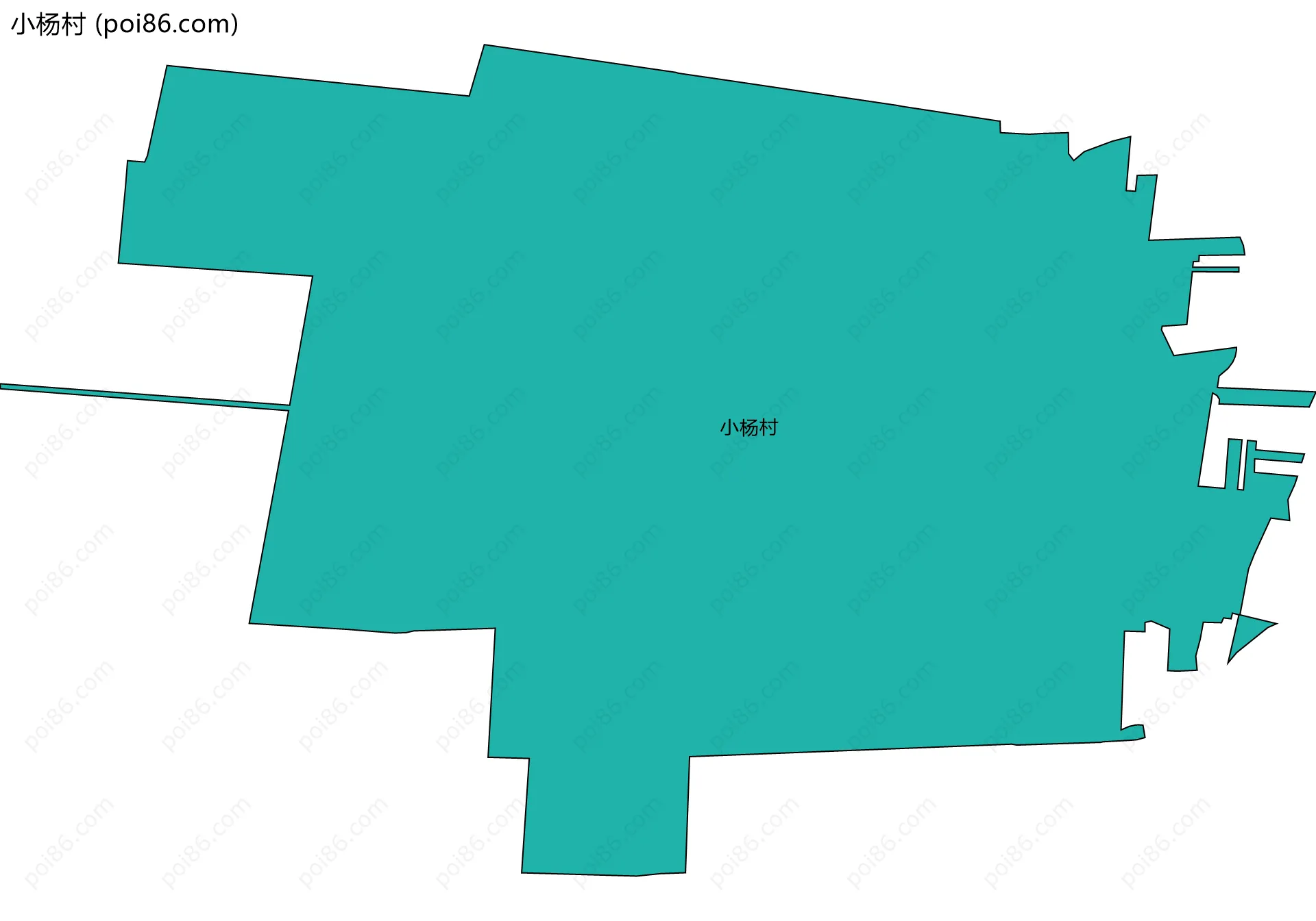 小杨村边界地图