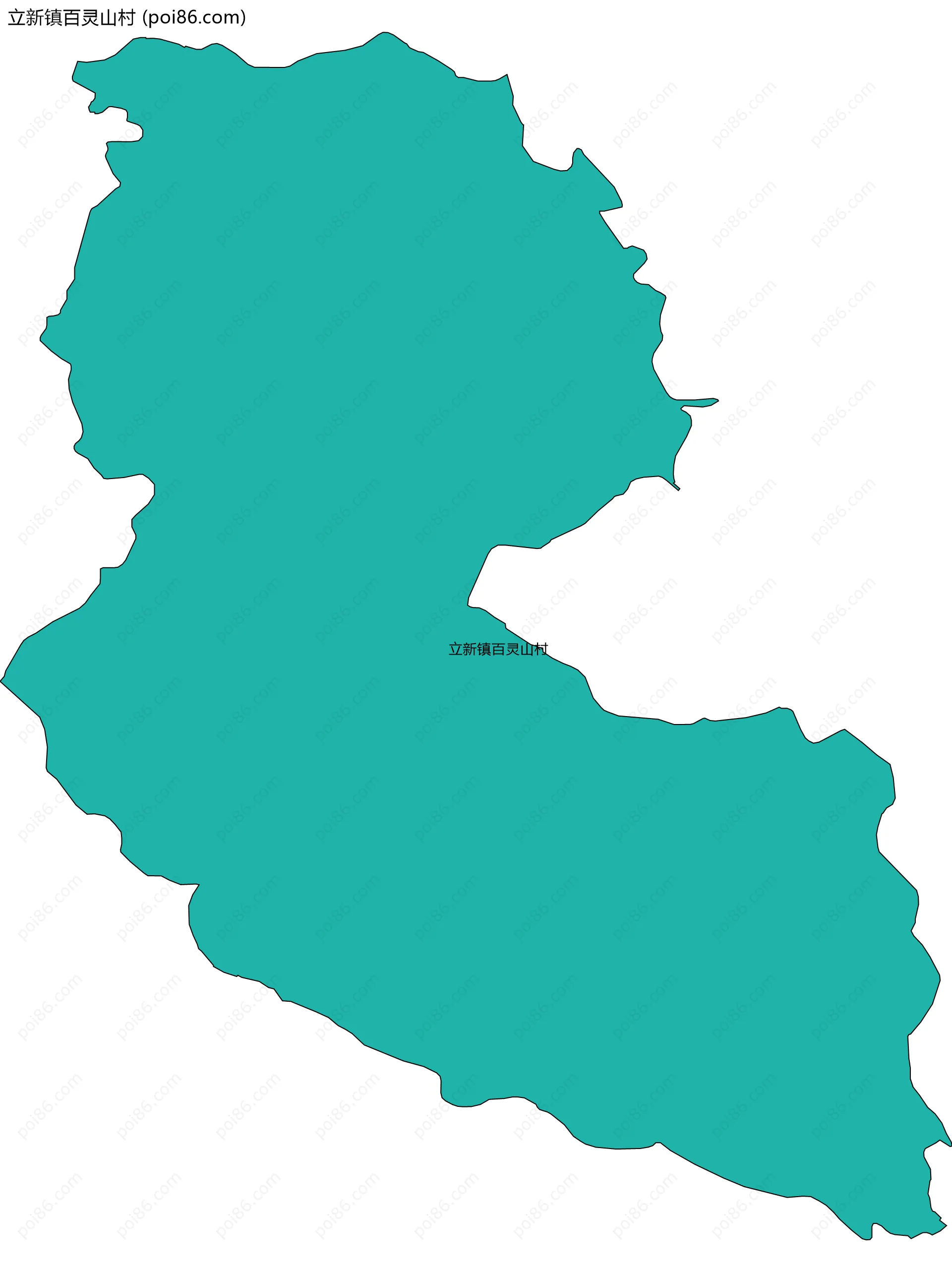 立新镇百灵山村边界地图