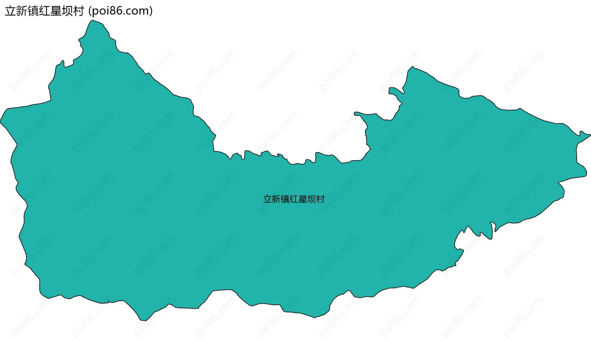 立新镇红星坝村边界地图