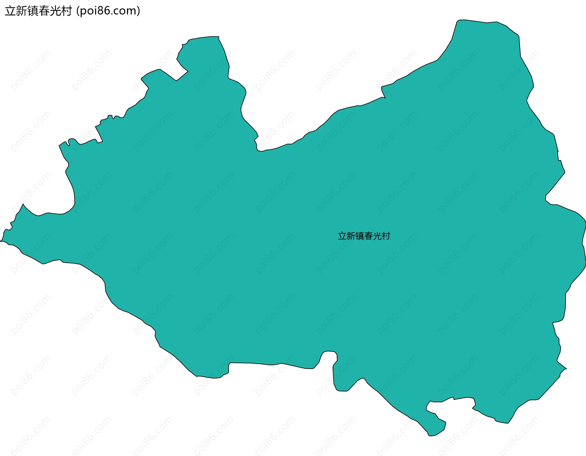 立新镇春光村边界地图