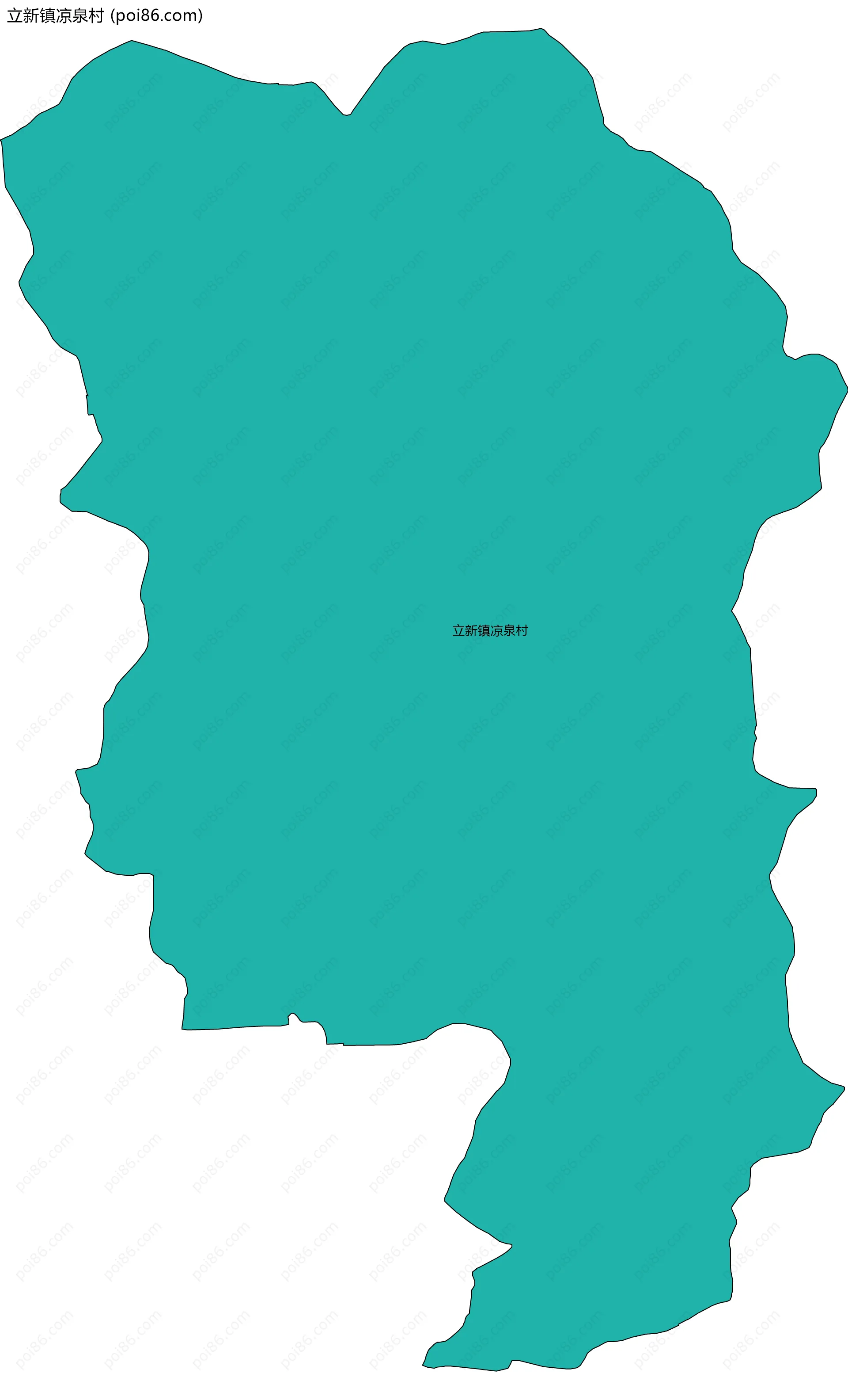 立新镇凉泉村边界地图