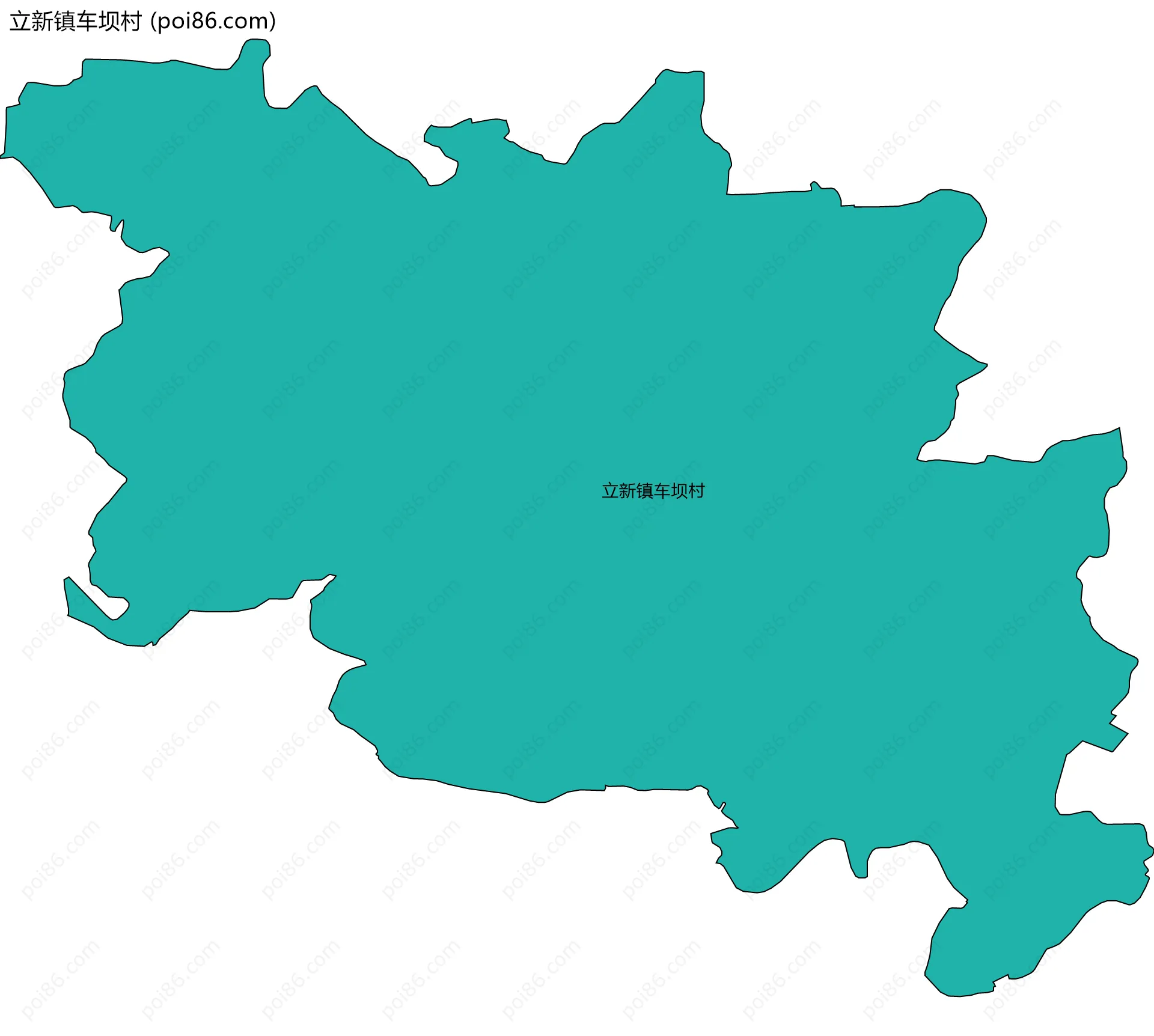 立新镇车坝村边界地图