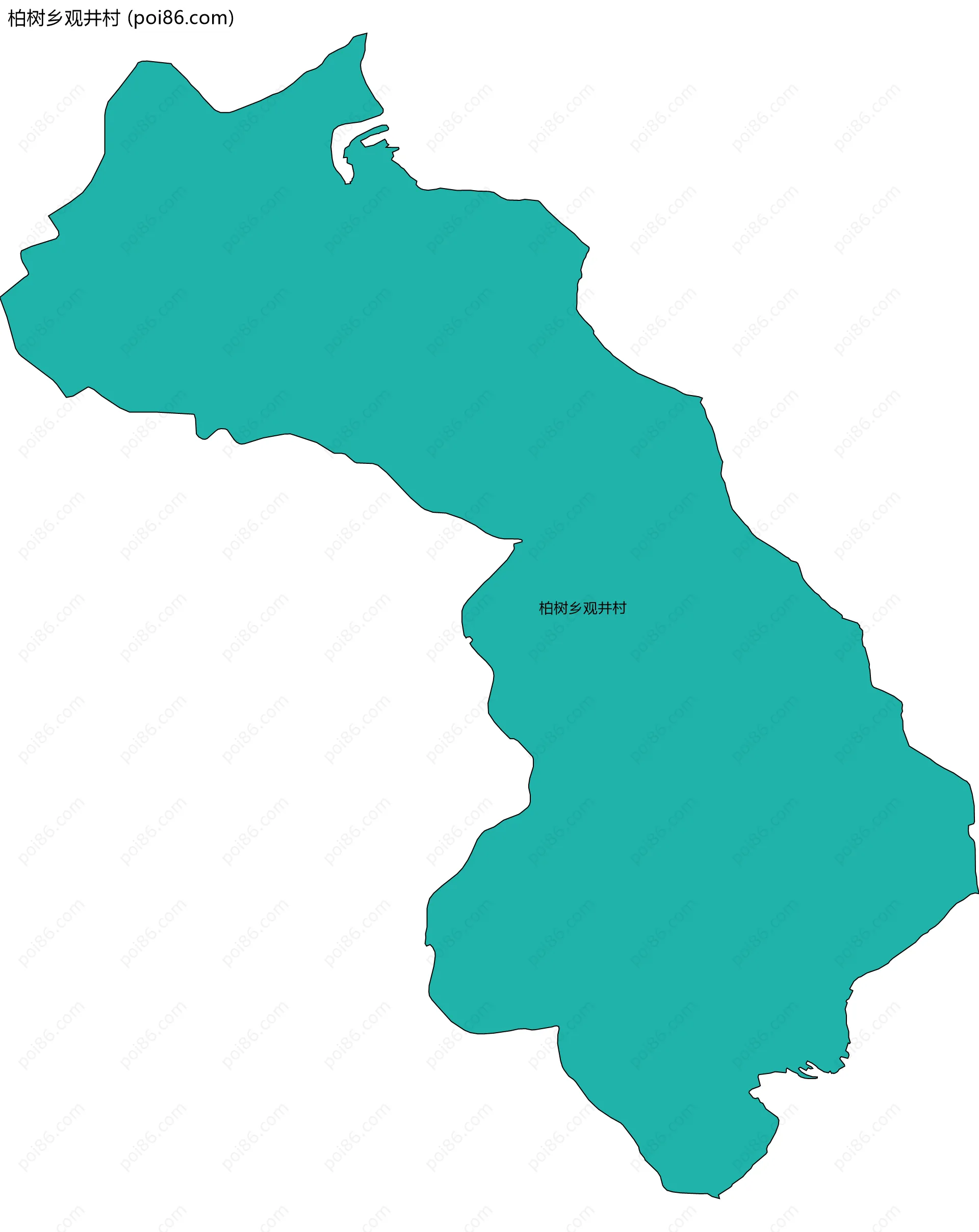 柏树乡观井村边界地图