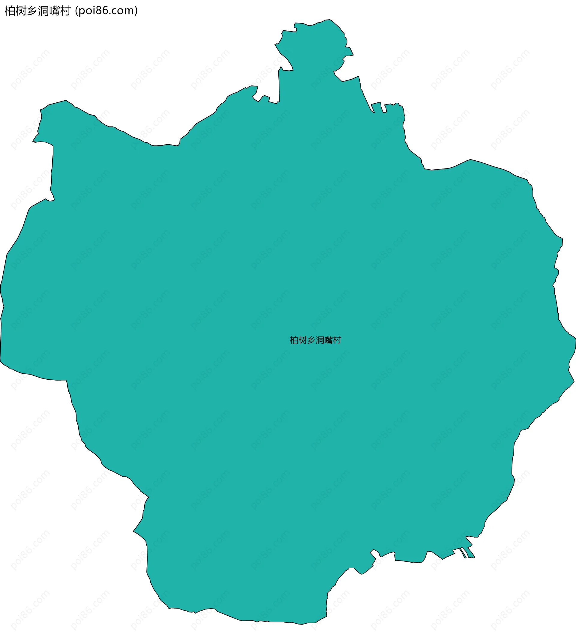 柏树乡洞嘴村边界地图