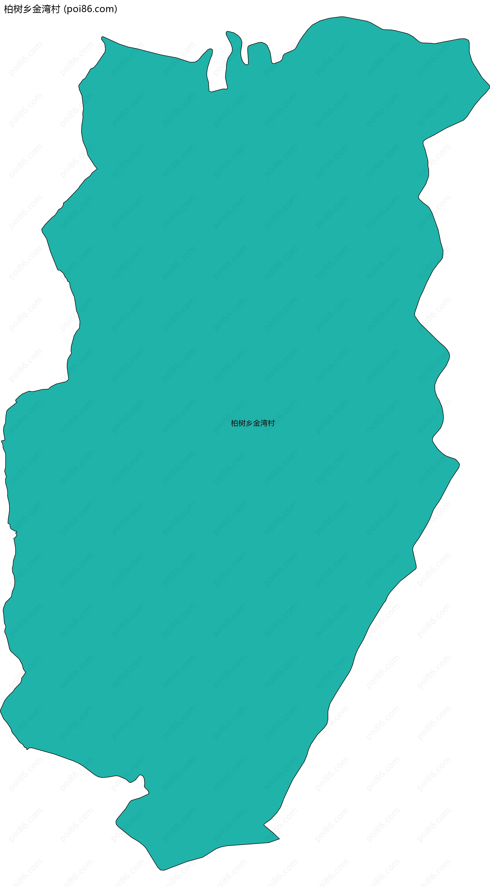 柏树乡金湾村边界地图