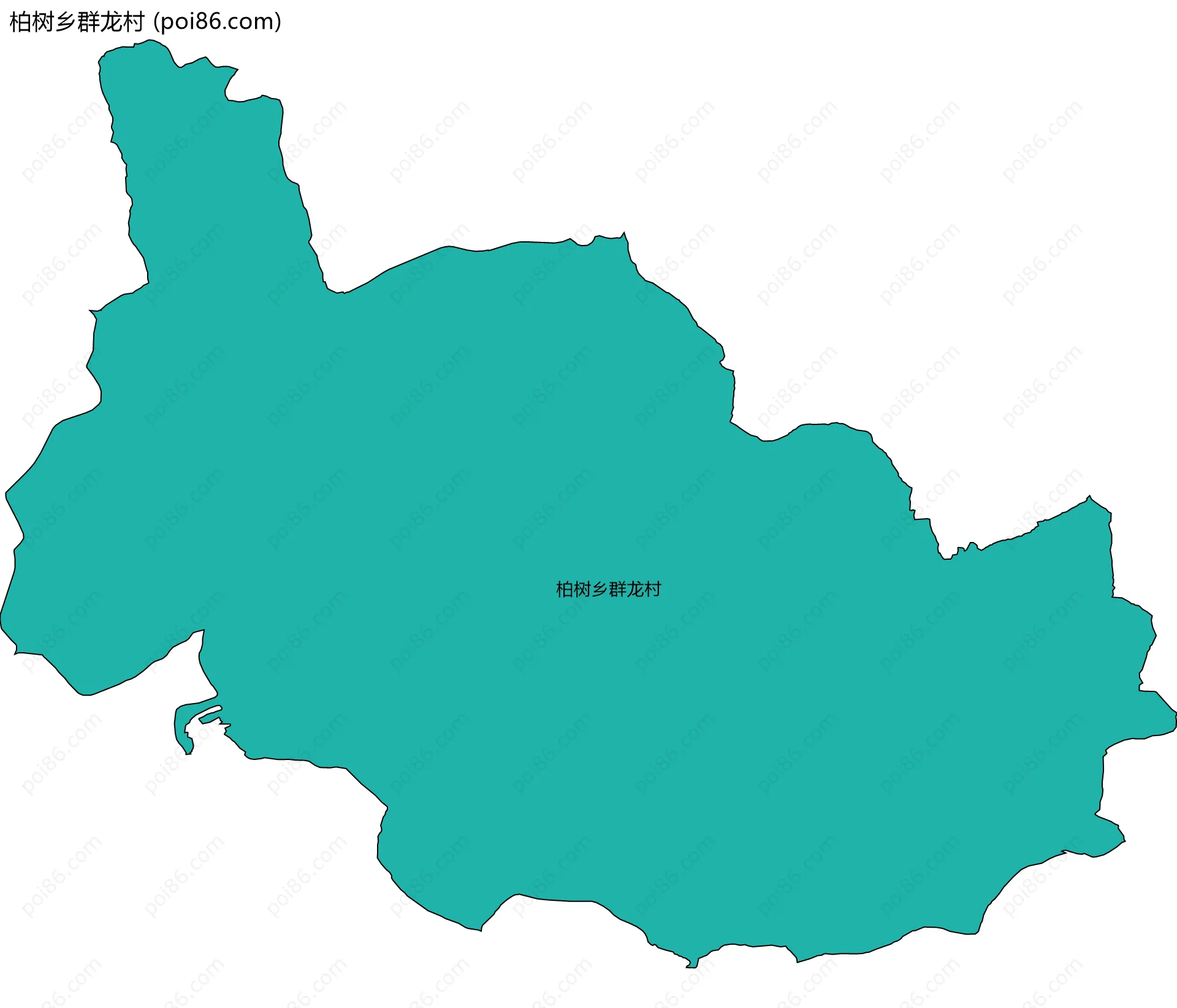 柏树乡群龙村边界地图