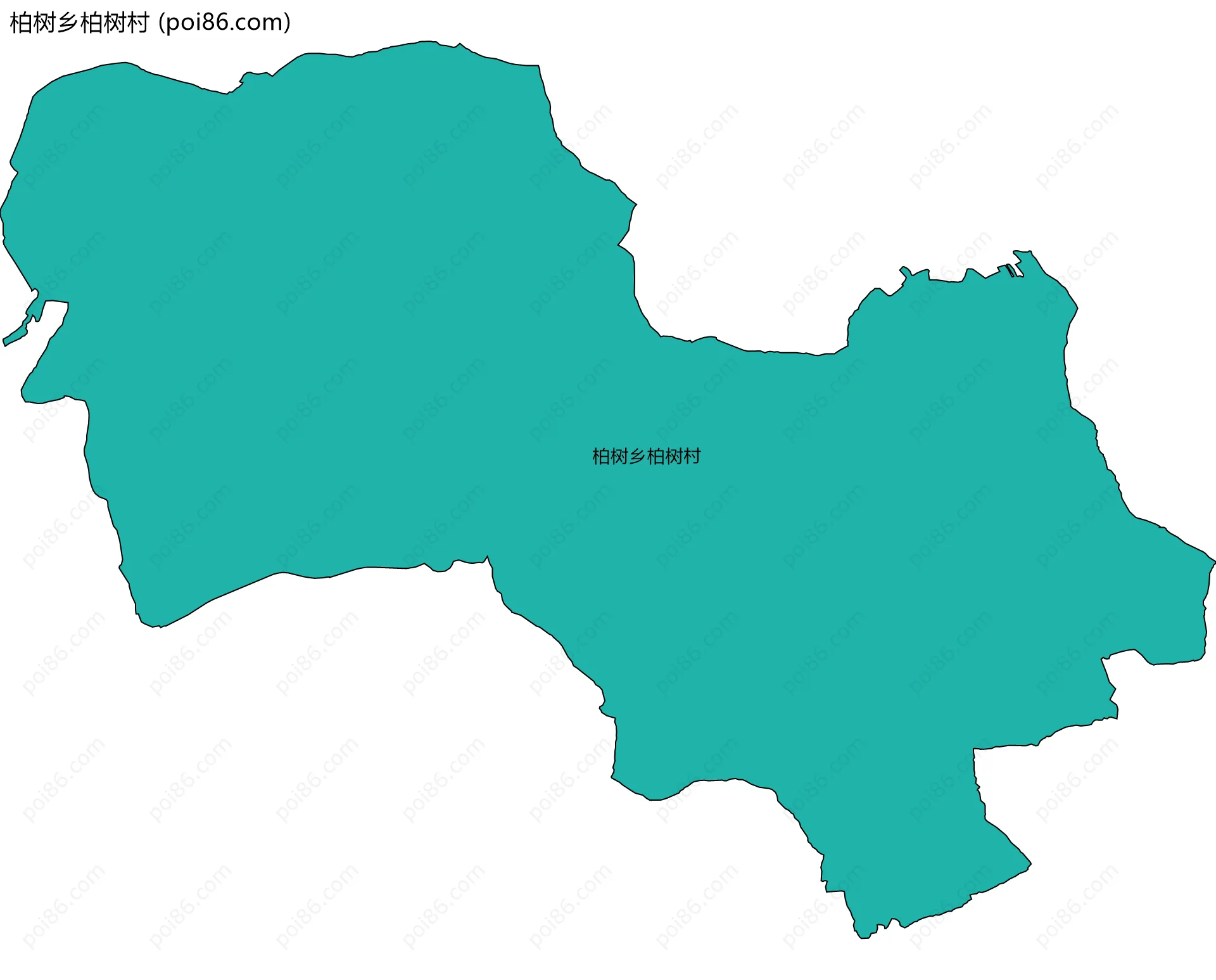 柏树乡柏树村边界地图