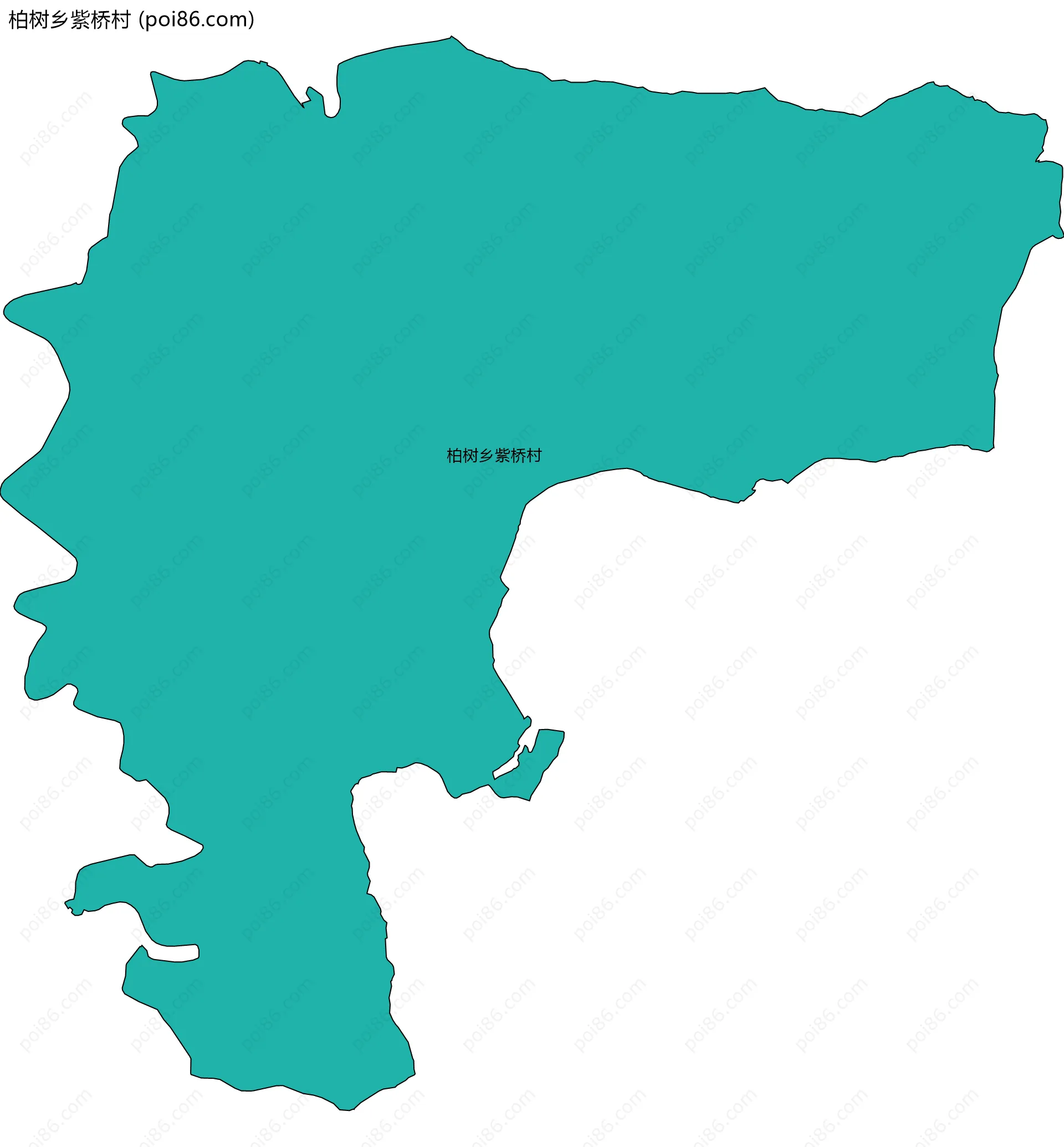 柏树乡紫桥村边界地图