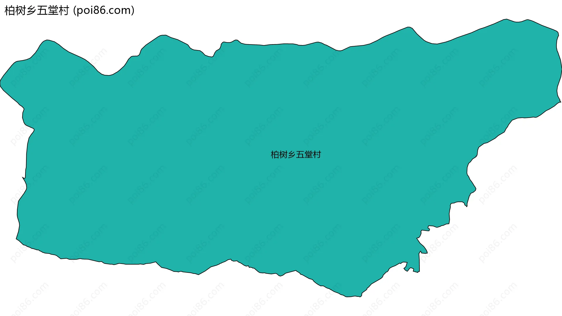 柏树乡五堂村边界地图