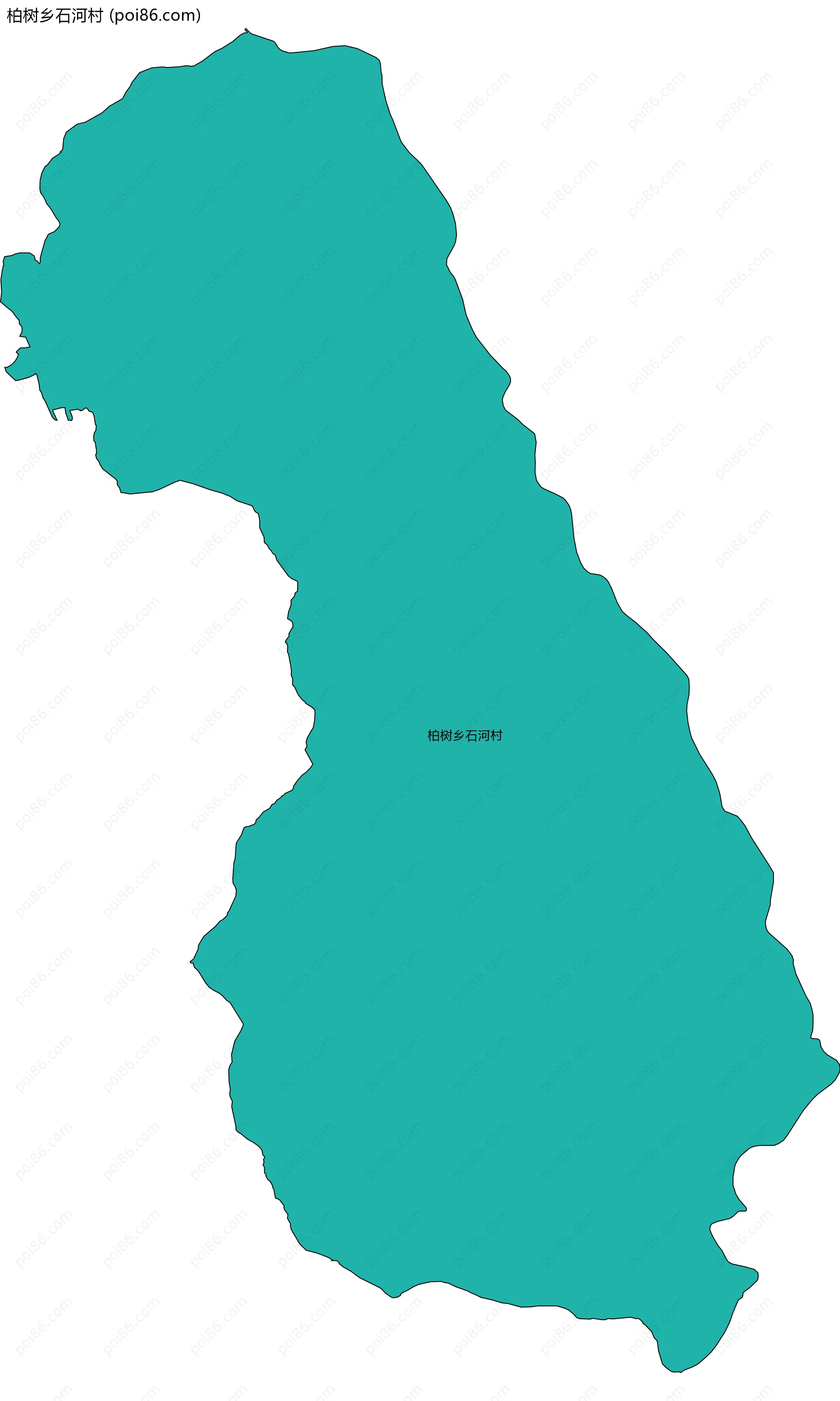 柏树乡石河村边界地图