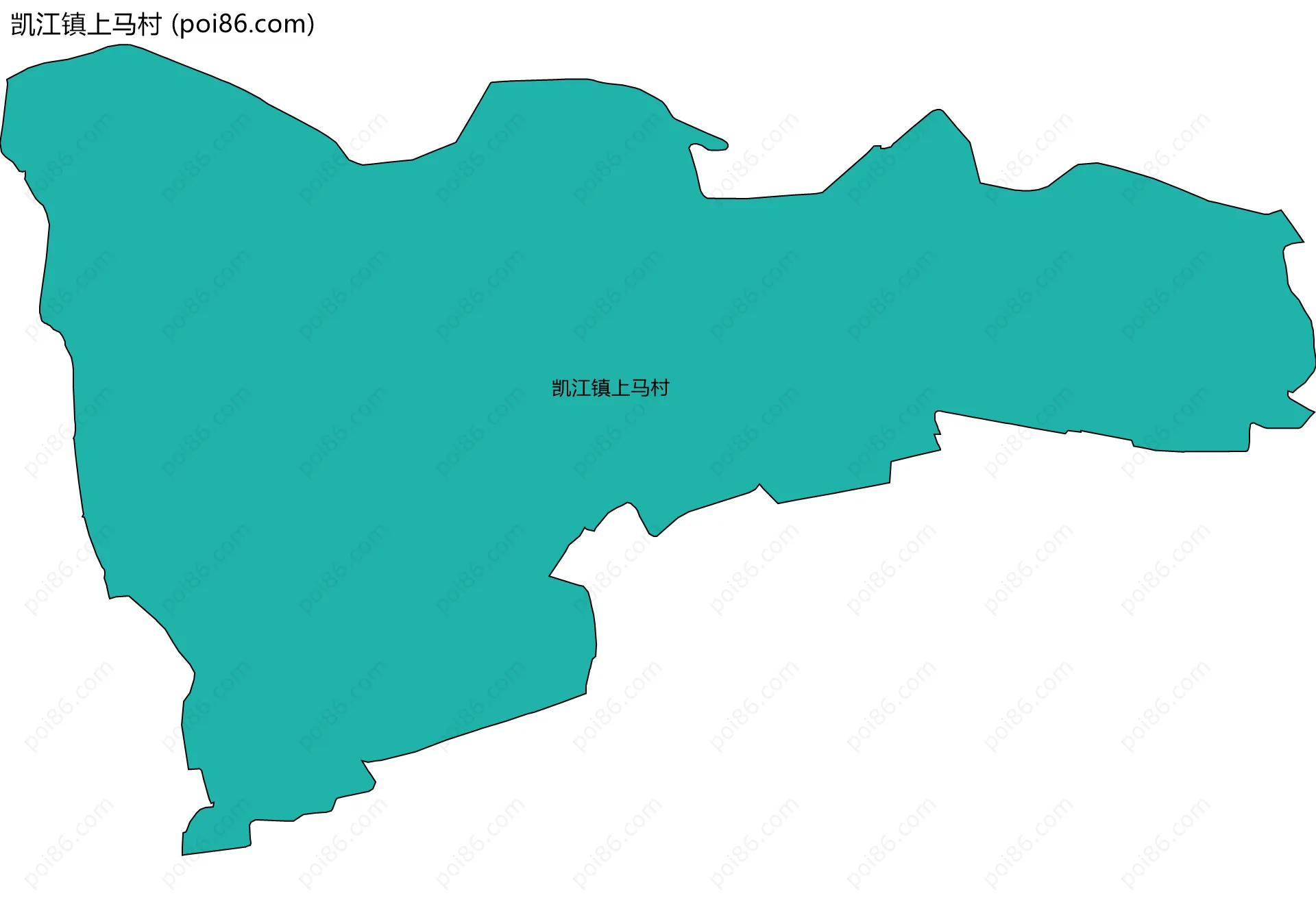 凯江镇上马村边界地图