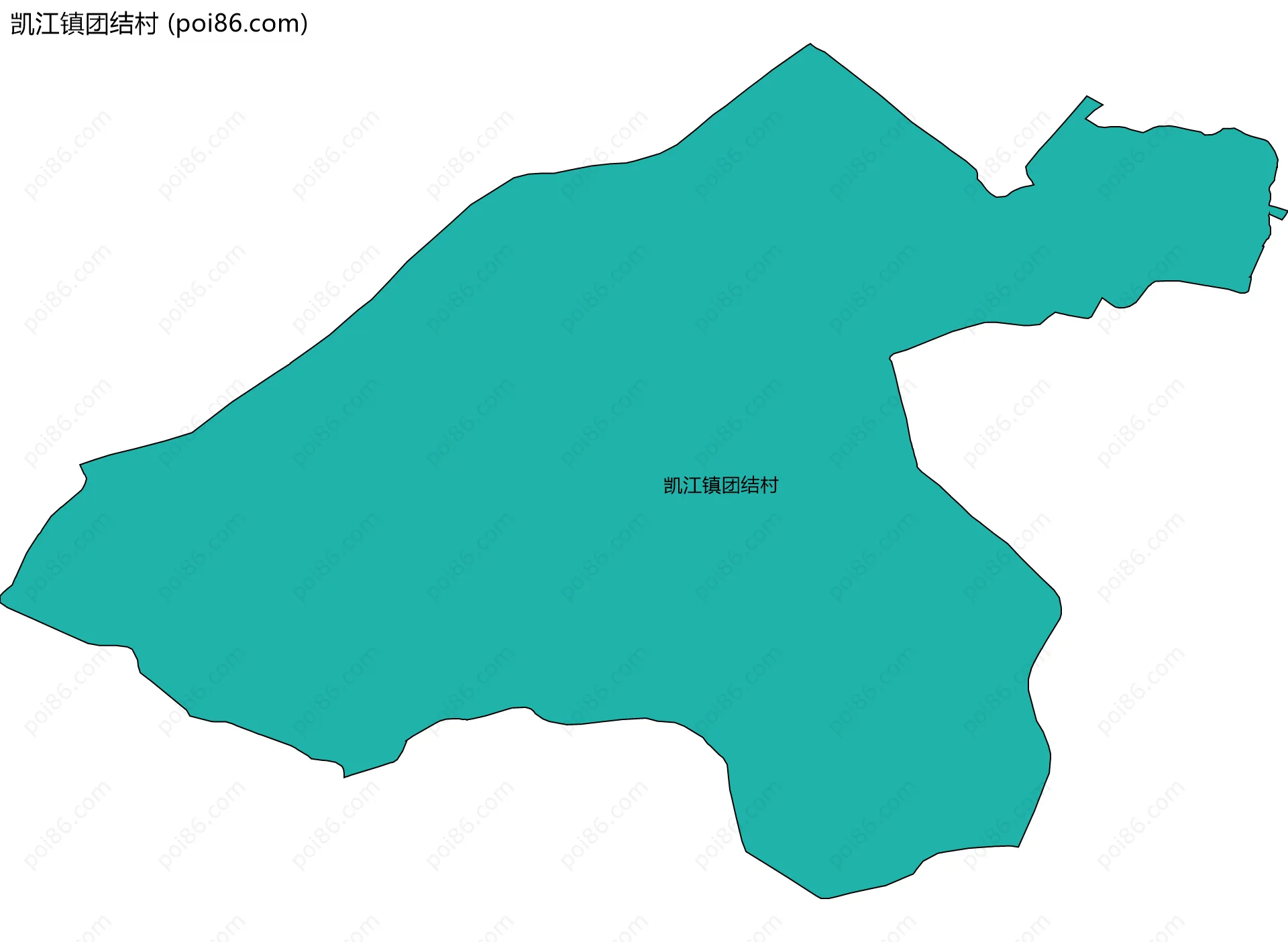 凯江镇团结村边界地图