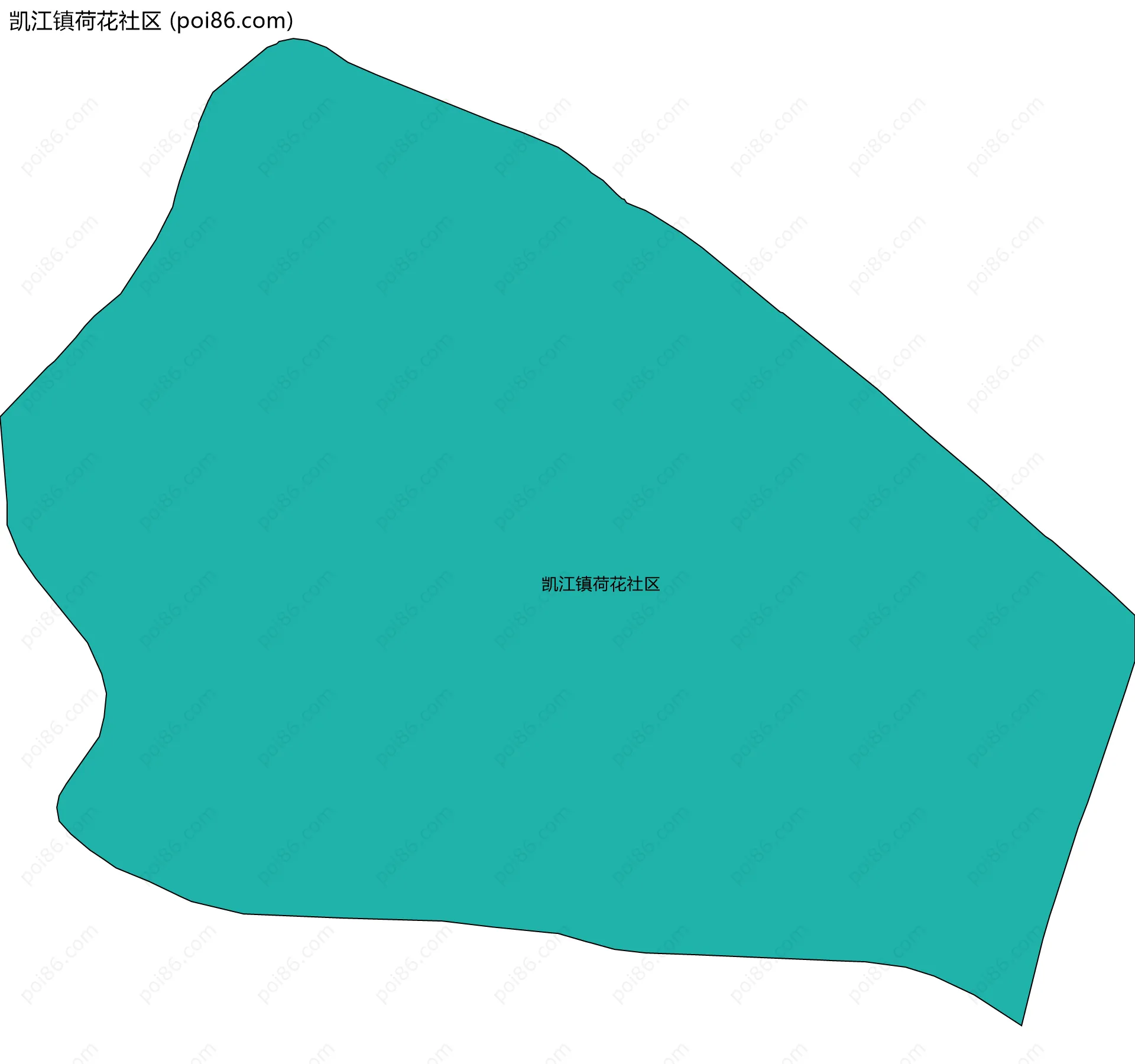 凯江镇荷花社区边界地图