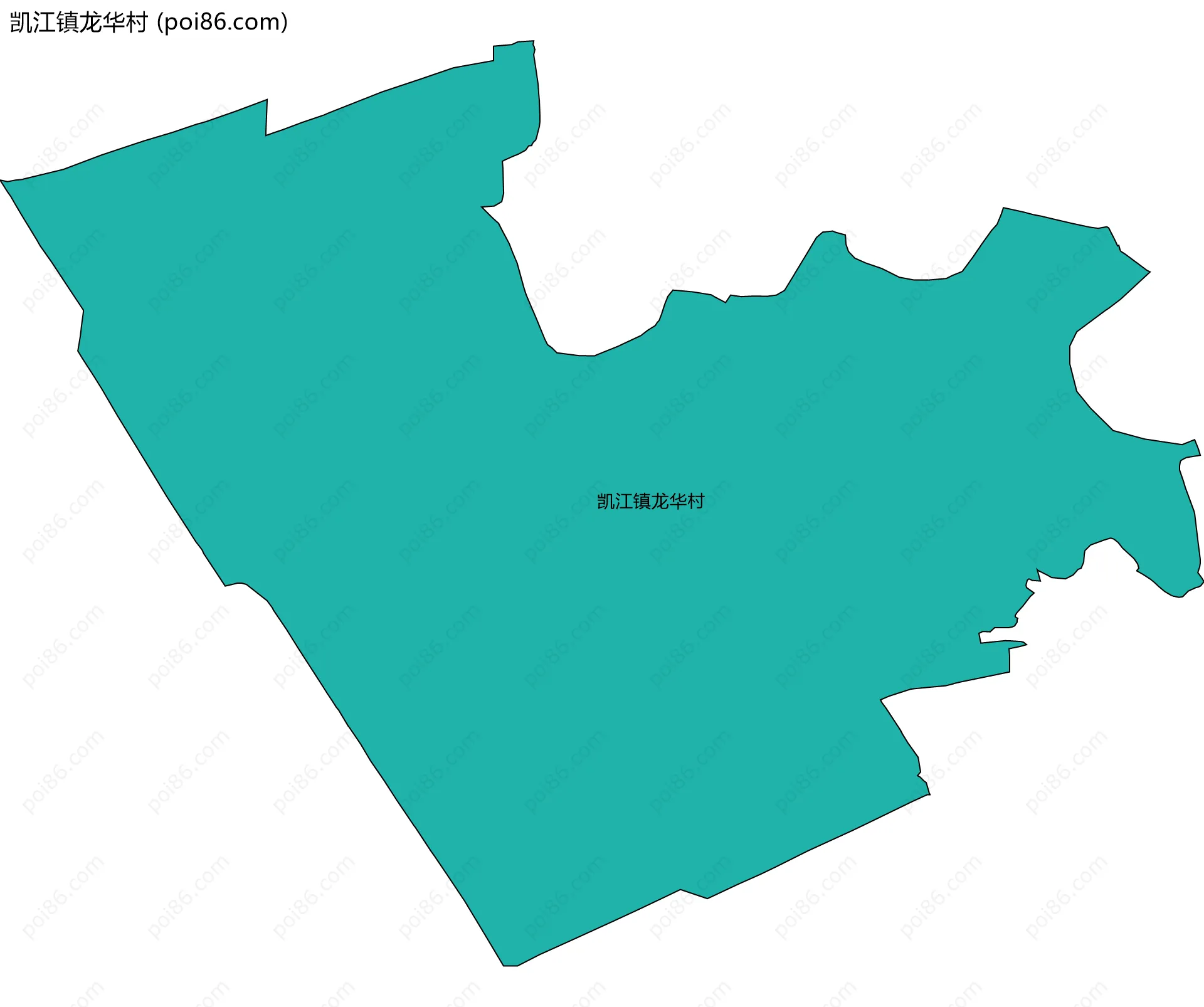 凯江镇龙华村边界地图
