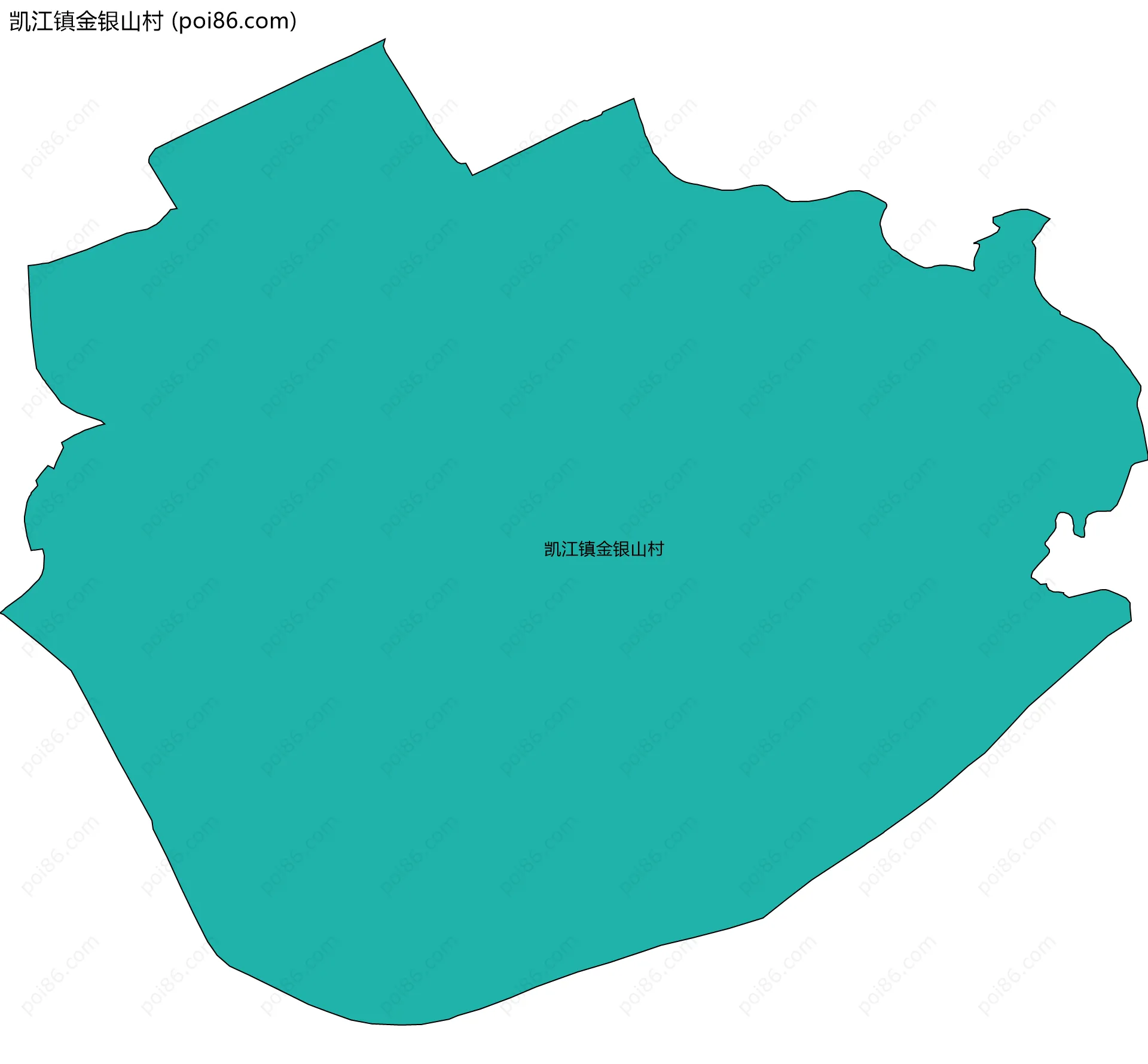 凯江镇金银山村边界地图
