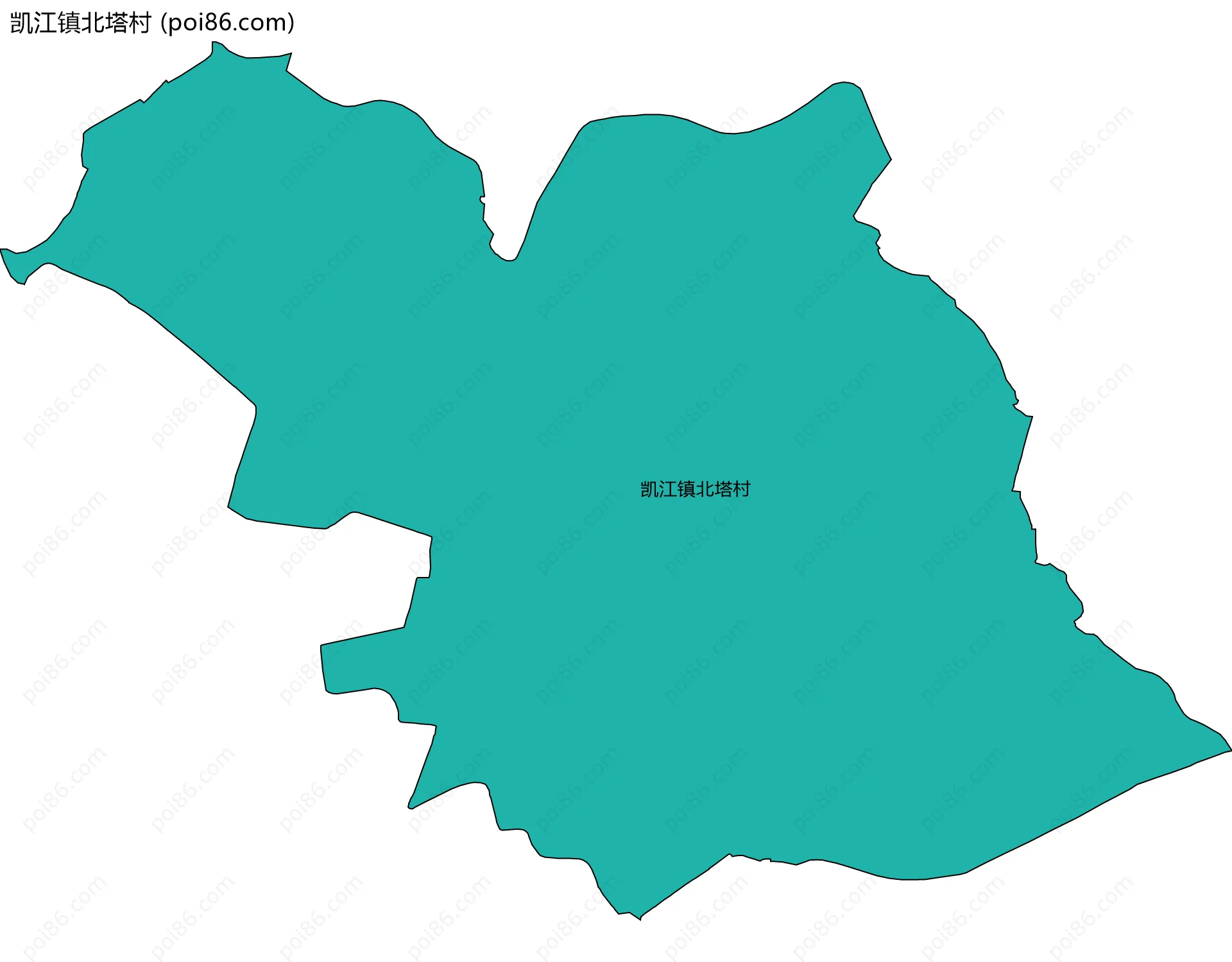 凯江镇北塔村边界地图